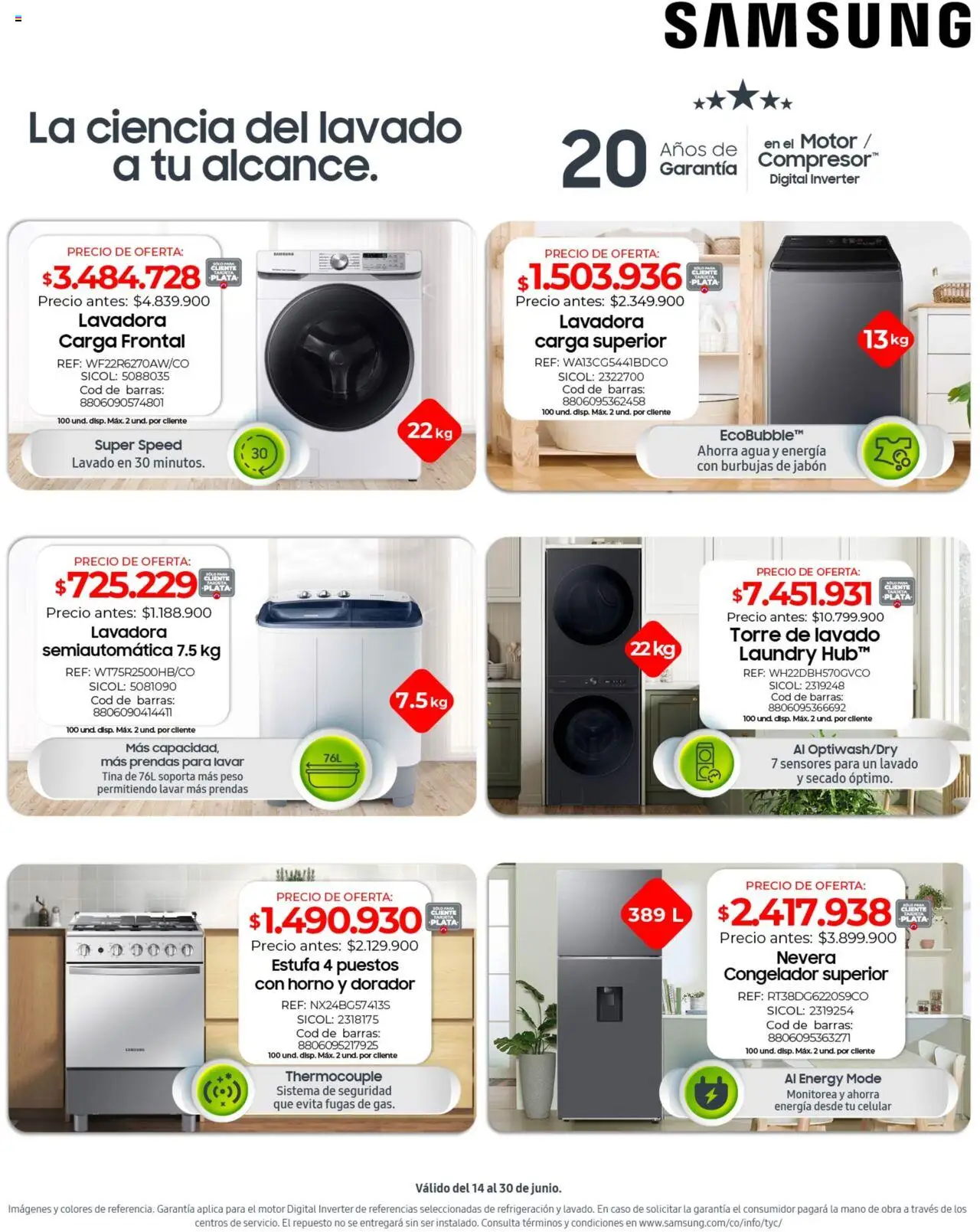 Olímpica revista - valida desde el 18.06.2025 | Página: 5 | Productos: Lavadora, Horno, Peso, Jabón