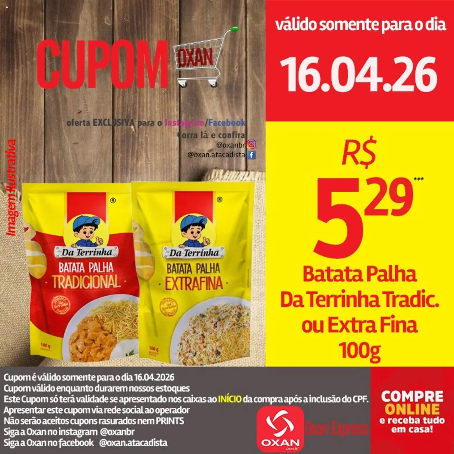 Oxan Atacadista Folheto - válido de 16.04.2026 | Página: 14 | Produtos: Batata palha, Batata