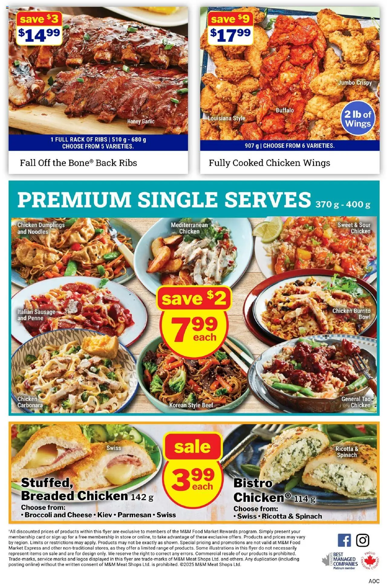 M&M Food Market flyer valid from 11.09.2025 | Page: 7 | Products: Noodles, Beef, Chicken wings, Chicken