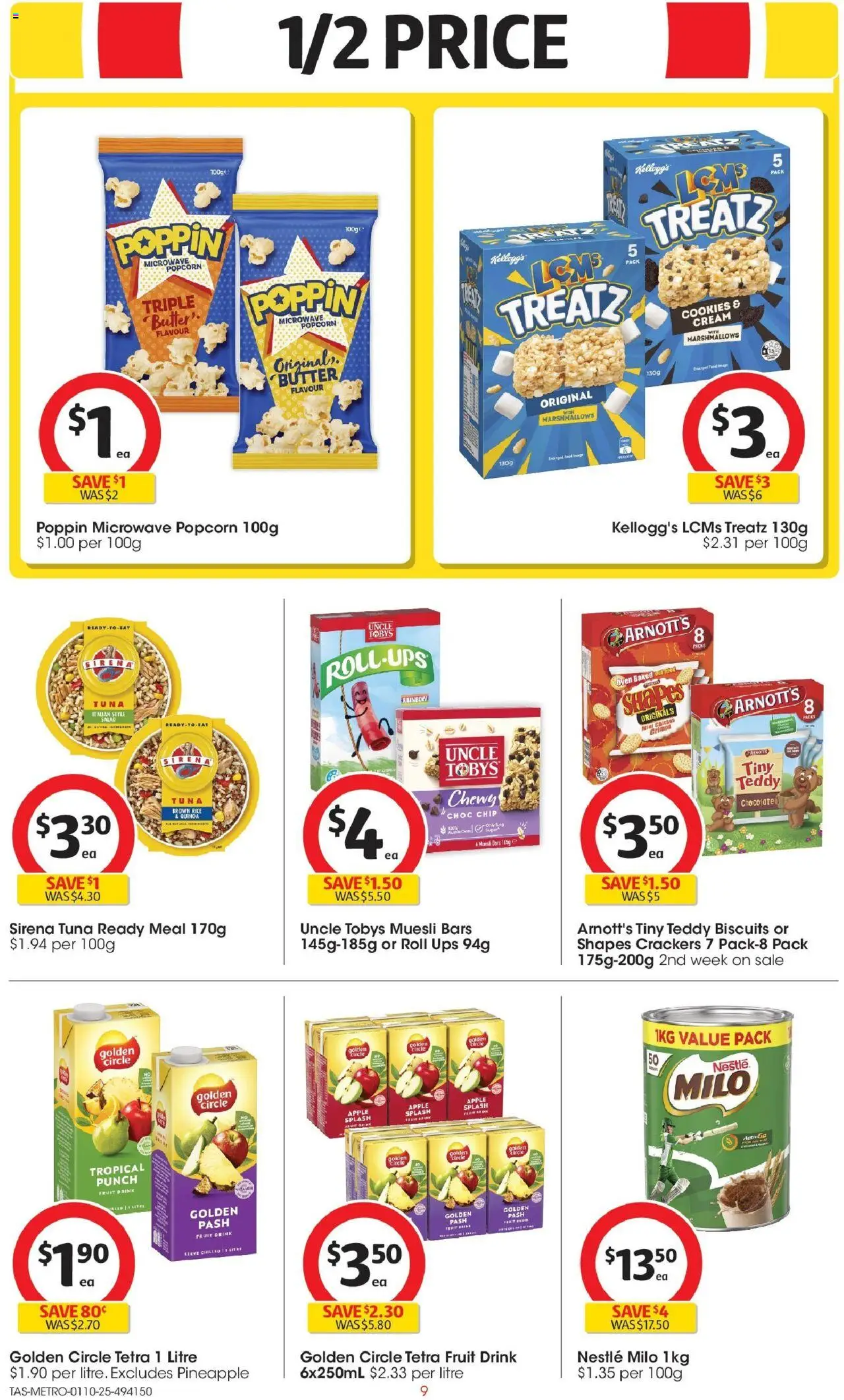 Coles catalogue - valid from 01.10.2025 | Page: 9 | Products: Chicken, Rice, Salad, Tuna