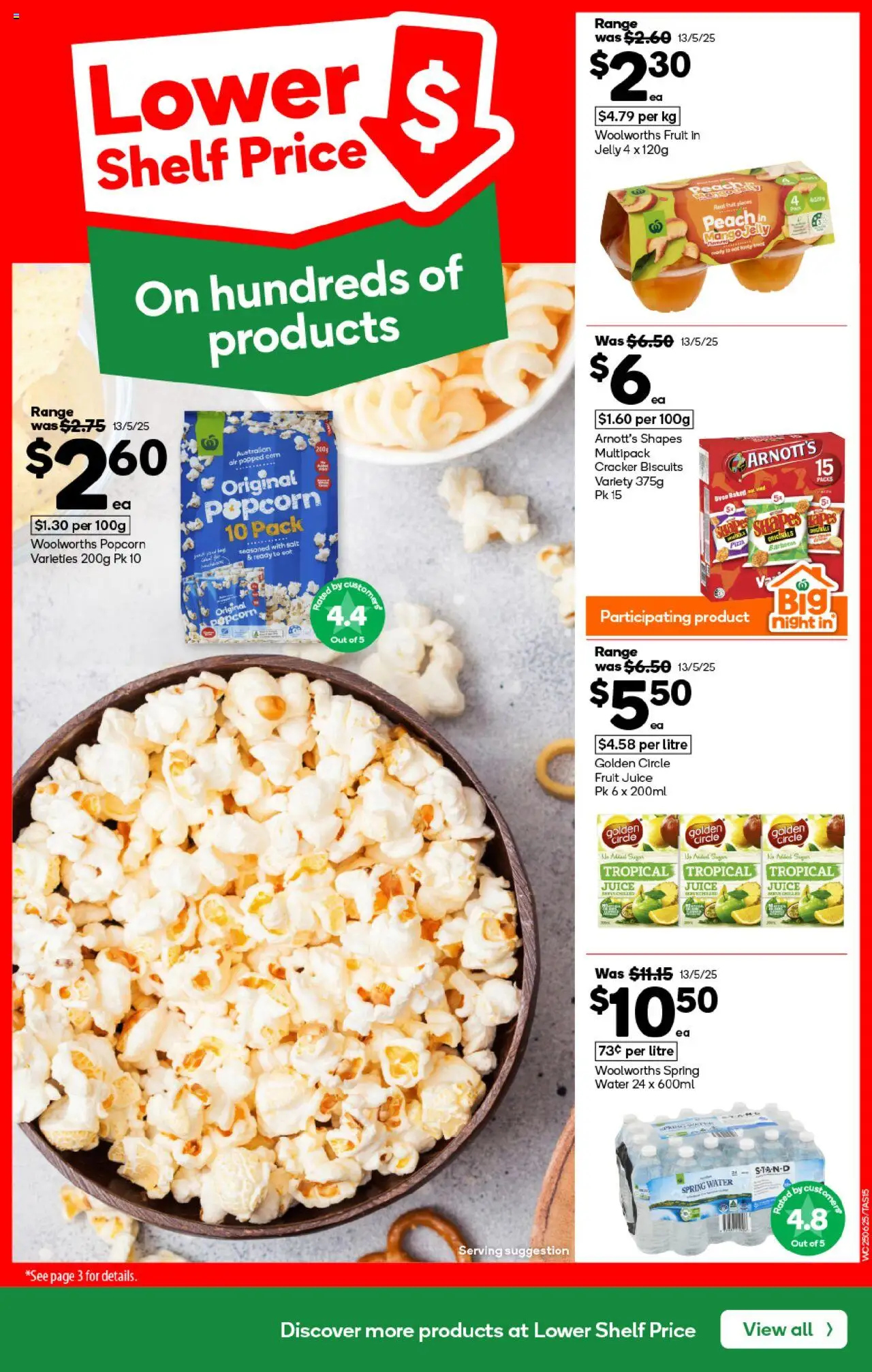 Woolworths catalogue - valid from 25.06.2025 | Page: 15 | Products: Pizza, Biscuits, Water, Salt