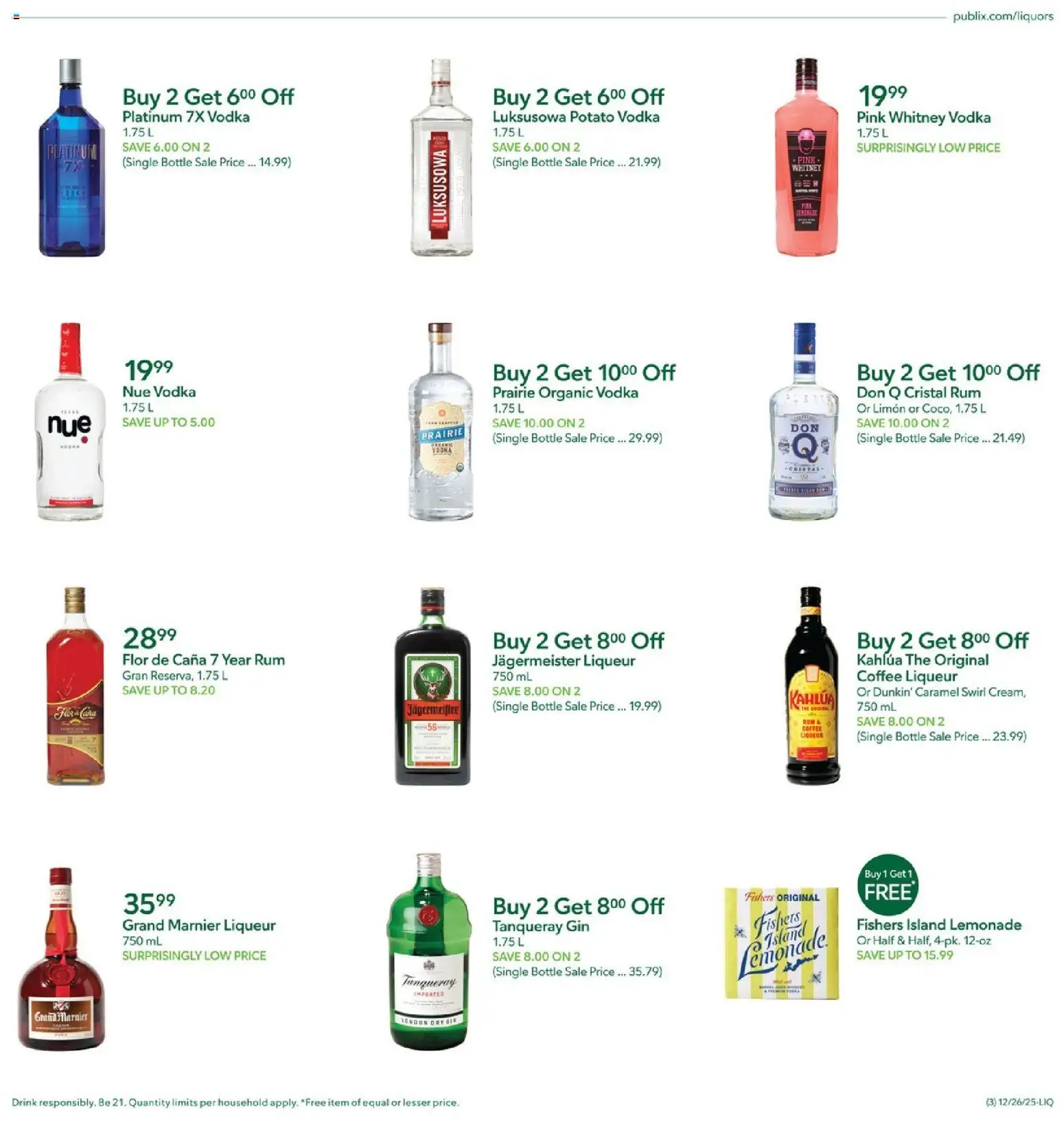 Publix Liquor - valid from 26.12.2025 | Page: 3 | Products: Coffee, Gin, Vodka