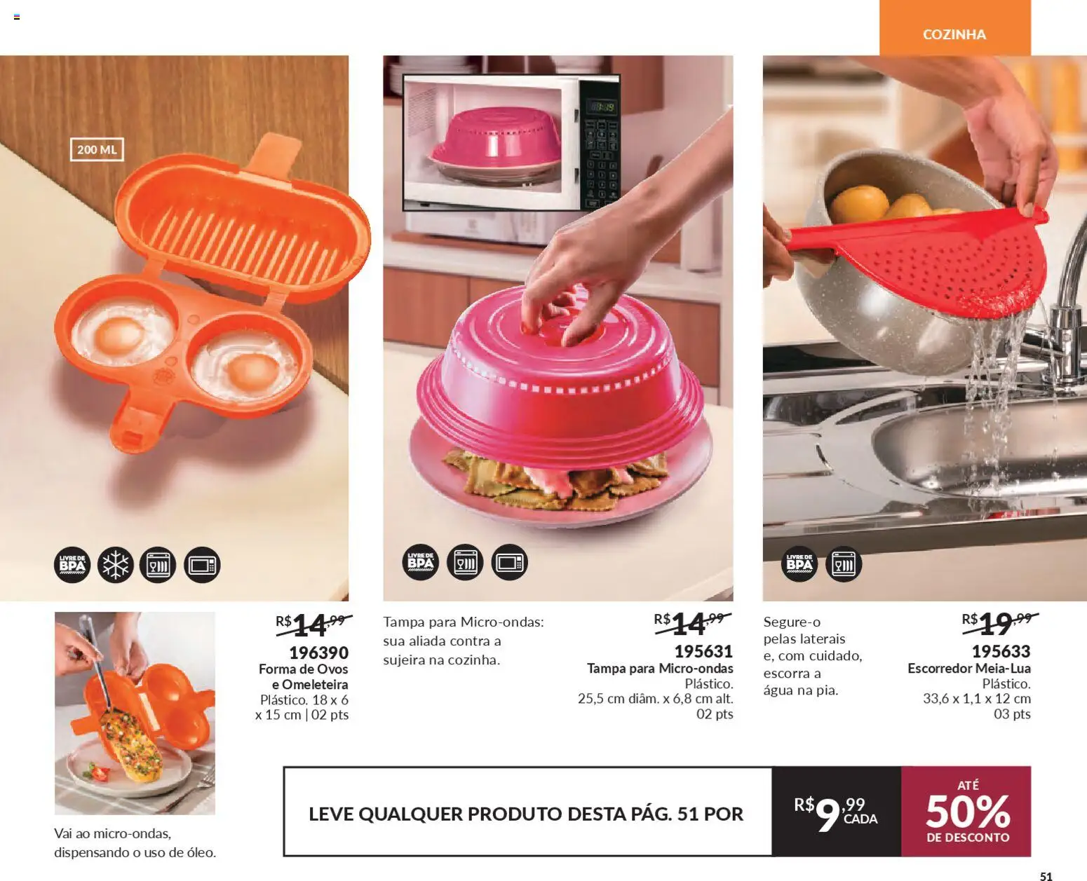 Avon Folheto - válido de 19.12.2025 | Página: 51 | Produtos: Omeleteira, Escorredor, Ovos, Microondas