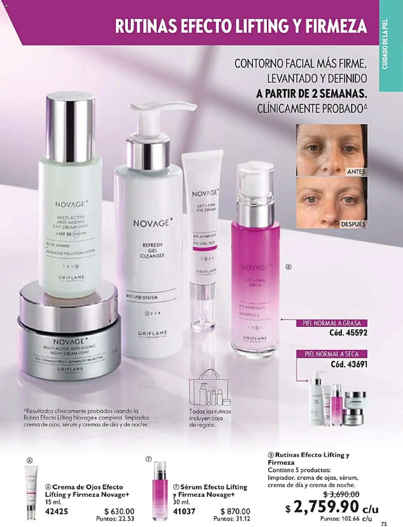 Nuevas ofertas de Oriflame válidas en toda la República Mexicana desde el 24.01.2026. ¡Encuentra las mejores ofertas en Oriflame campaña 2 2026! | Página: 75 | Productos: Serum, Crema, Contorno, Caja