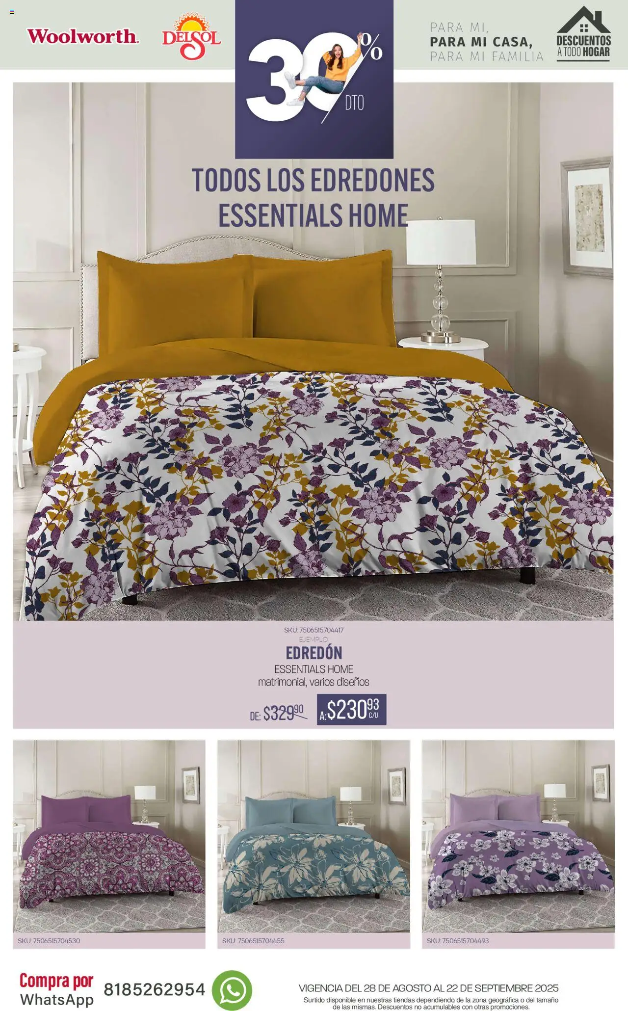 Nuevas ofertas de Del Sol y Woolworth válidas en toda la República Mexicana desde el 28.08.2025. ¡Encuentra las mejores ofertas en Del Sol y Woolworth - Catálogo - Para mi casa! | Página: 17
