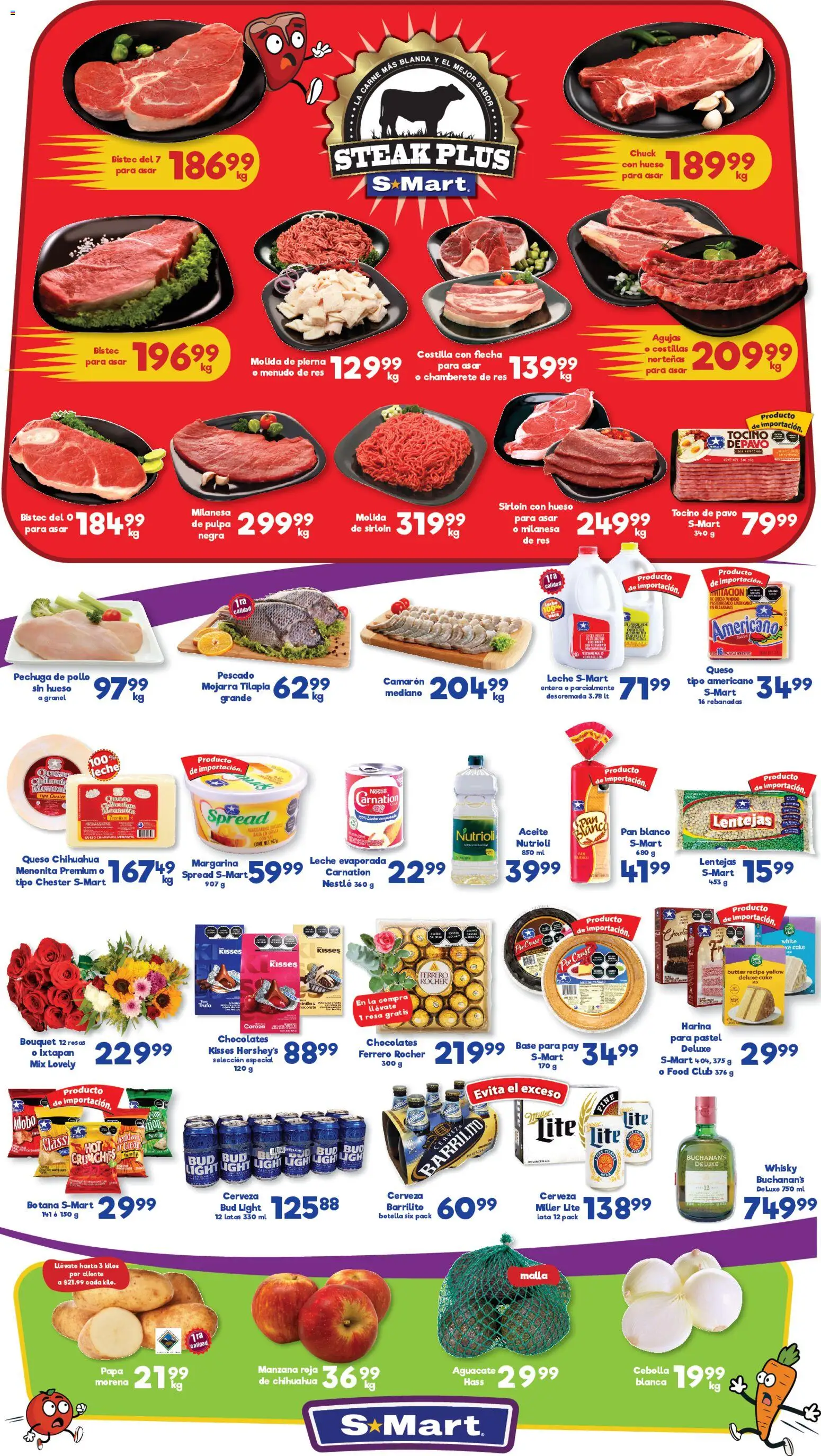 Nuevas ofertas de S-Mart válidas en toda la República Mexicana desde el 13.02.2026. ¡Encuentra las mejores ofertas en S-Mart folleto Nuevo Laredo! | Página: 1 | Productos: Harina, Manzana, Pan, Cerveza