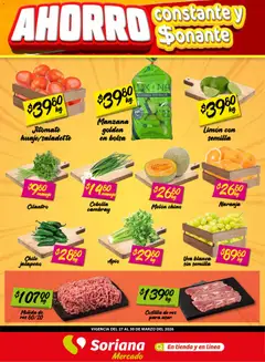 Vista previa de Soriana Fin de Semana Mercado: Coah, Chih y Dur, nuevo folleto de la tienda, válido en México a partir del 27.03.2026