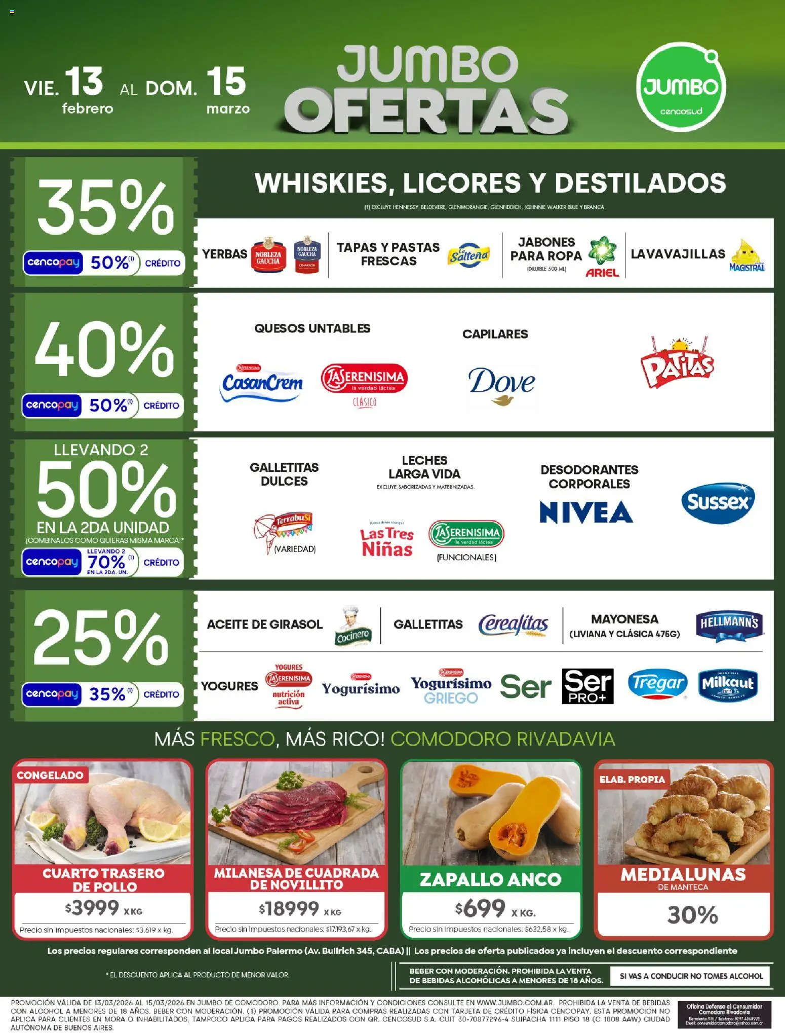 Jumbo ofertas │ válido desde el 13.02.2026 | Página: 1 | Productos: Galletitas, Mayonesa, Ropa, Manteca