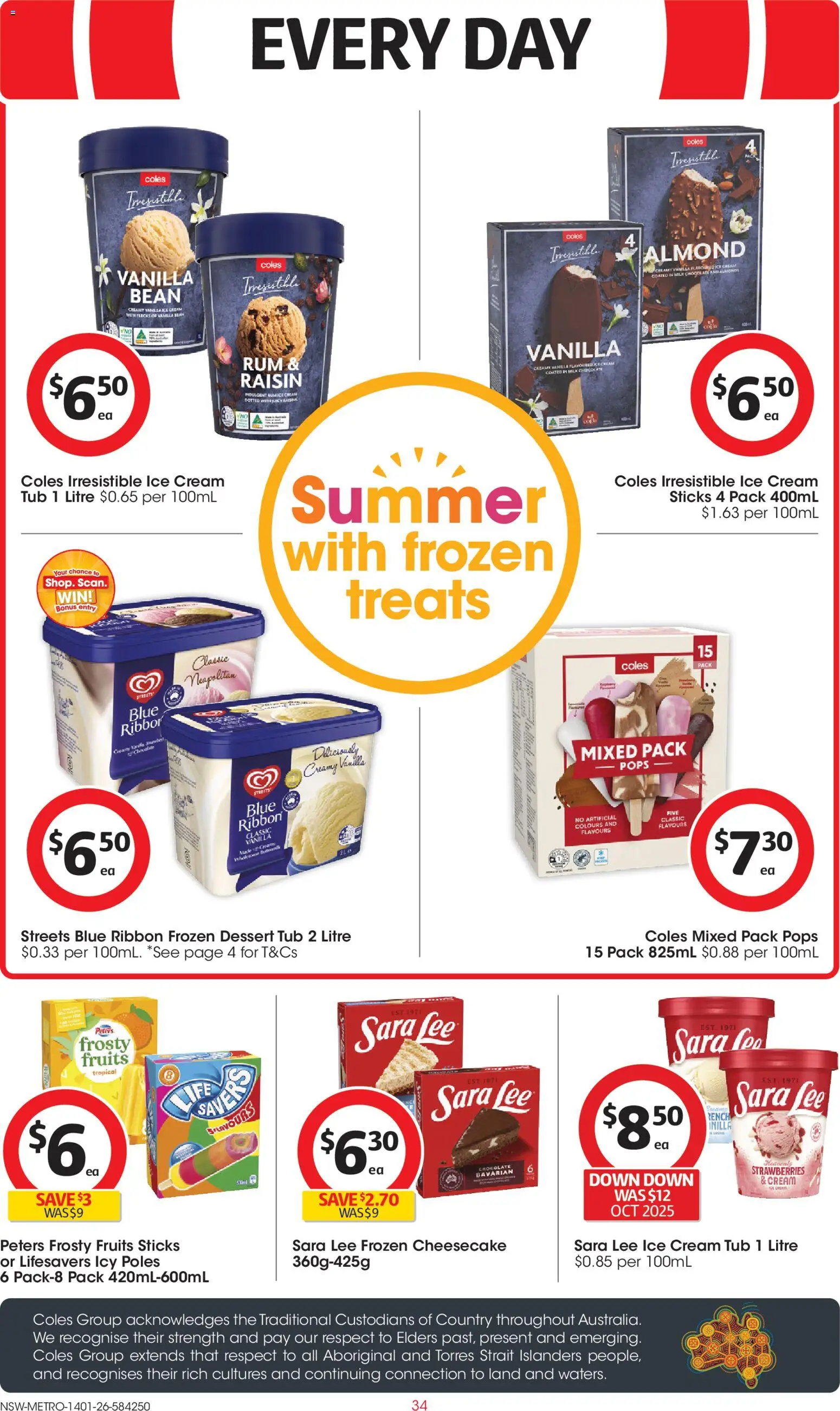 Coles catalogue - valid from 14.01.2026 | Page: 34 | Products: Chocolate, Strawberries, Cream, Fruits