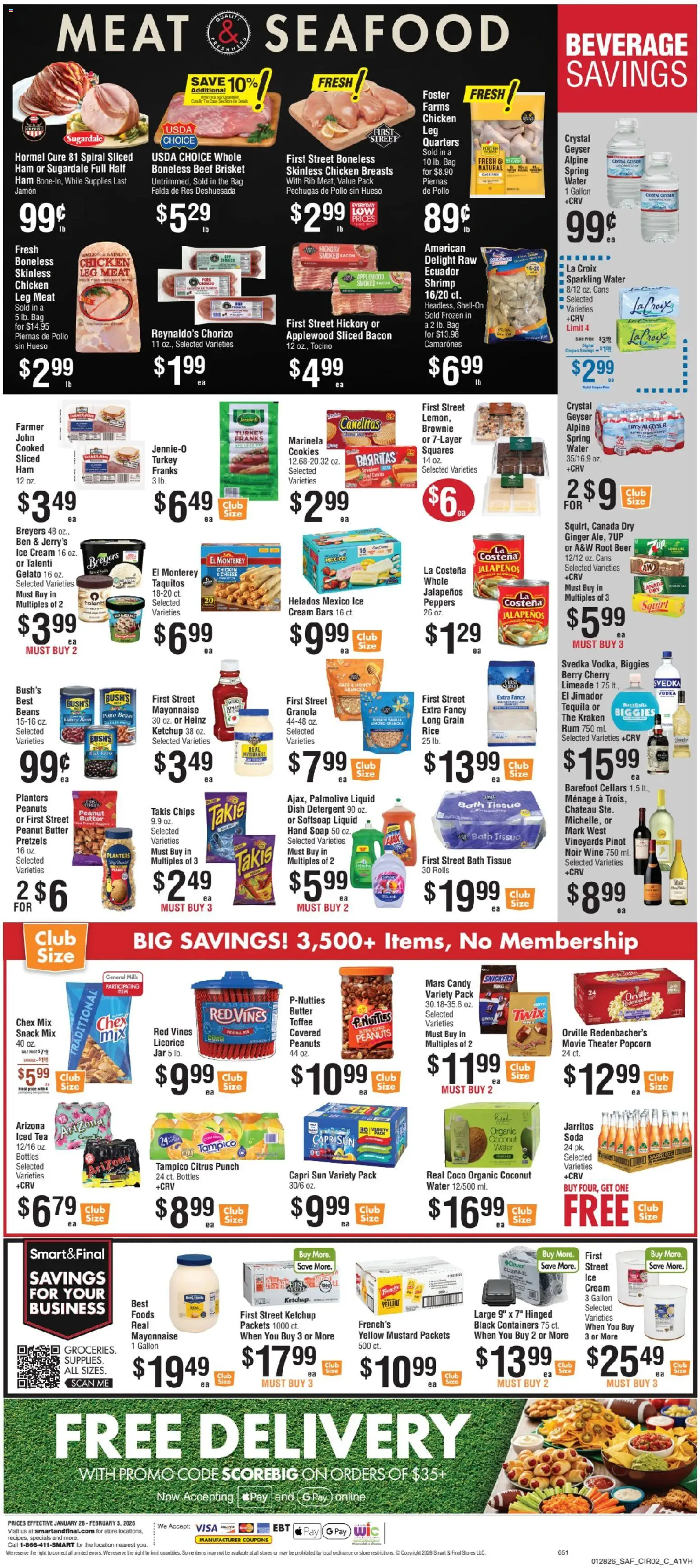 Smart & Final Weekly Ad - valid from 30.01.2026 | Page: 3 | Products: Peppers, Bath, Wine, Ketchup