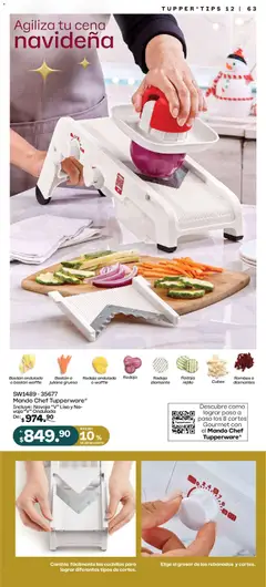 Vista previa de Tupperware catálogo, nuevo folleto de la tienda, válido en México a partir del 03.11.2025 | Página: 63 | Productos: Navaja, Tupper, Rejilla