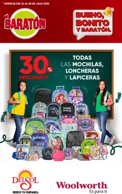 Vista previa de Del Sol y Woolworth - Catálogo Llegó el Baratón, nuevo folleto de la tienda, válido en México a partir del 24.07.2025