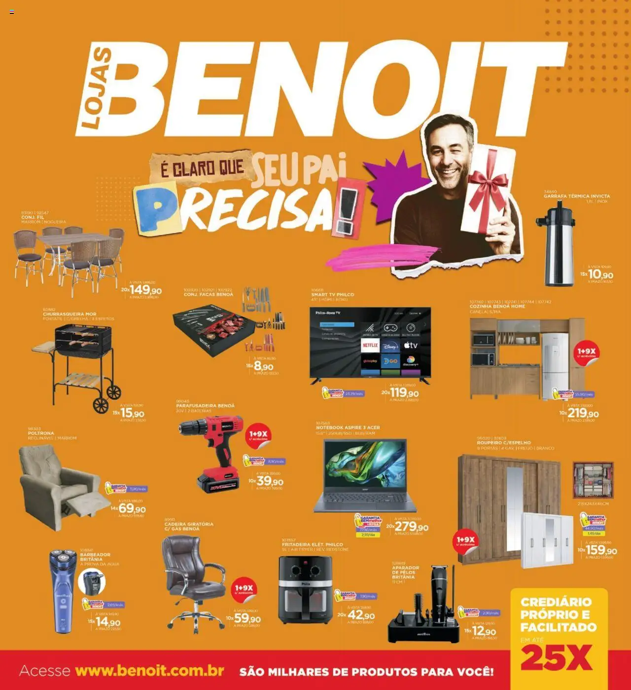 Benoit Folheto - válido de 01.08.2025 | Página: 1 | Produtos: Cadeira, Aparador de pelos, Canela, Churrasqueira