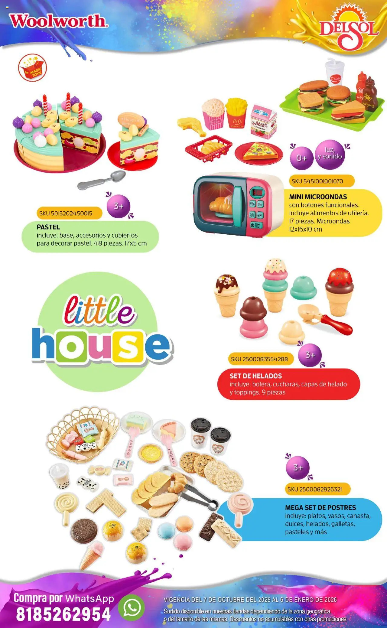 Nuevas ofertas de Del Sol y Woolworth válidas en toda la República Mexicana desde el 07.10.2025. ¡Encuentra las mejores ofertas en Del Sol y Woolworth - Catálogo Castillo Del Juguete! | Página: 92 | Productos: Pastel, Helado, Microondas