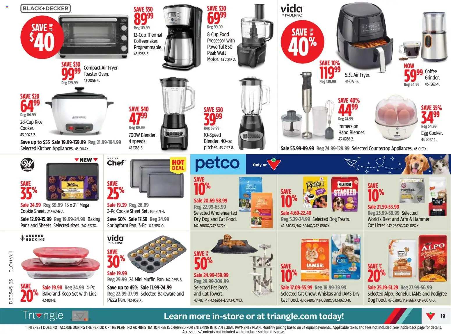 Canadian Tire flyer valid from 30.10.2025 | Page: 19 | Products: Rice, Toaster, Fryer, Pizza