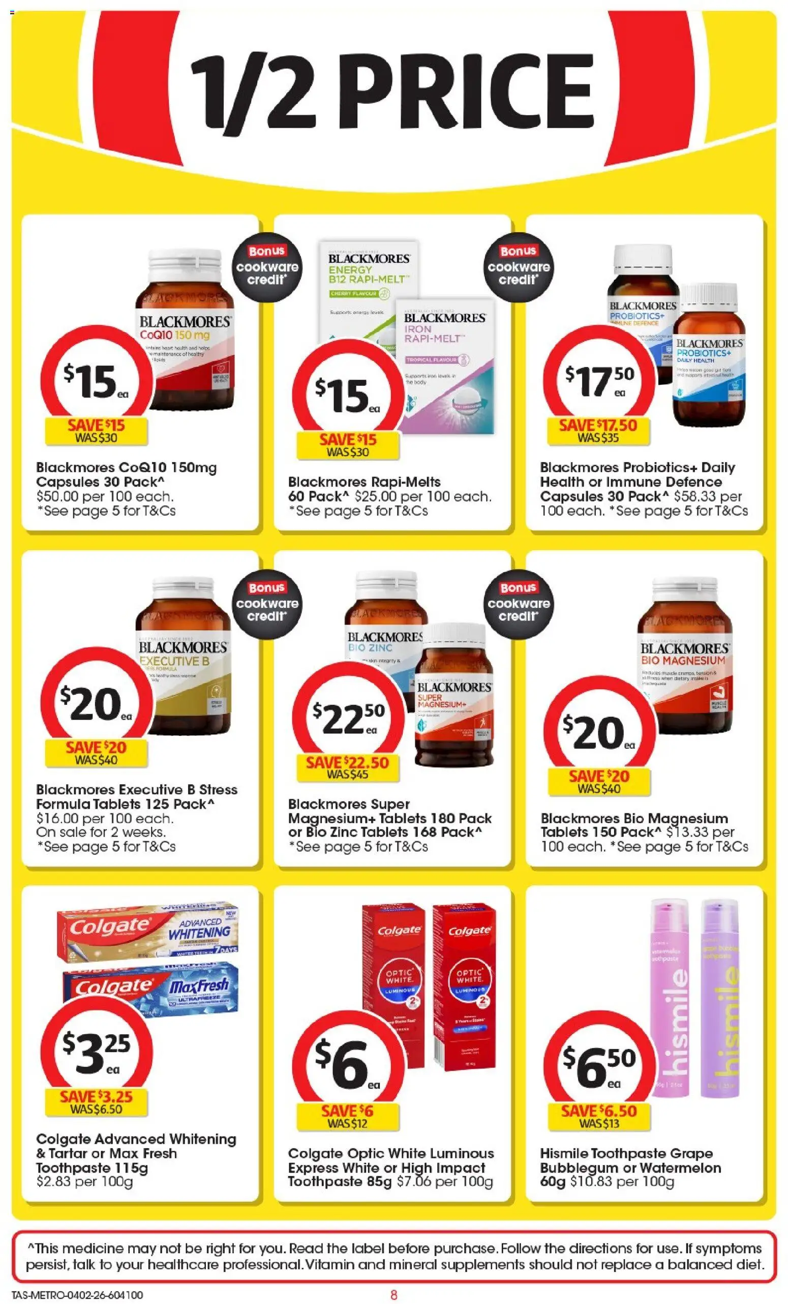 Coles catalogue - valid from 04.02.2026 | Page: 9 | Products: Cookware, Toothpaste, Watermelon, Iron