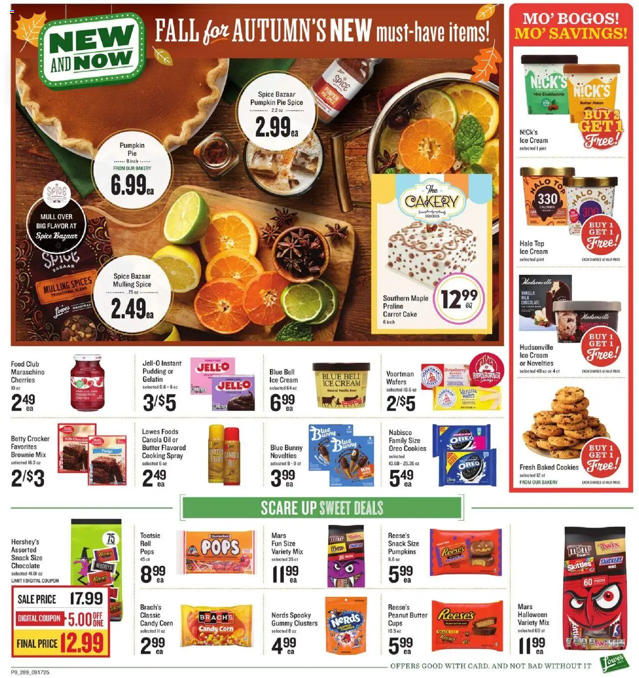 Lowes Foods Weekly Ad - GA - valid from 17.09.2025 | Page: 13 | Products: Corn, Cherries, Ice cream, Pumpkin