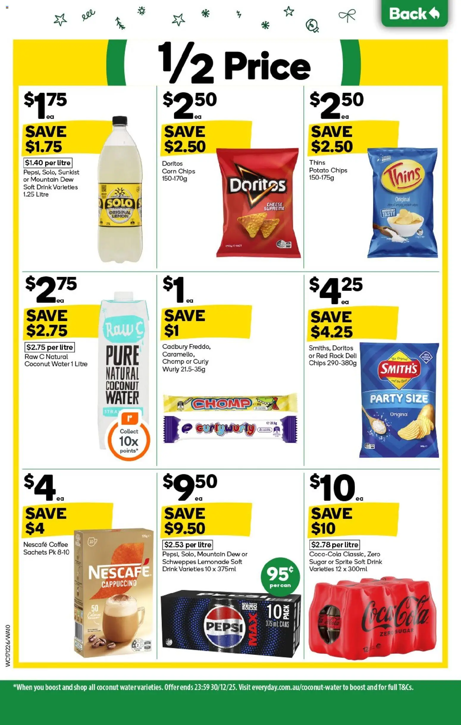 Woolworths catalogue - valid from 17.12.2025 | Page: 10 | Products: Coffee, Pepsi, Water, Nescafe