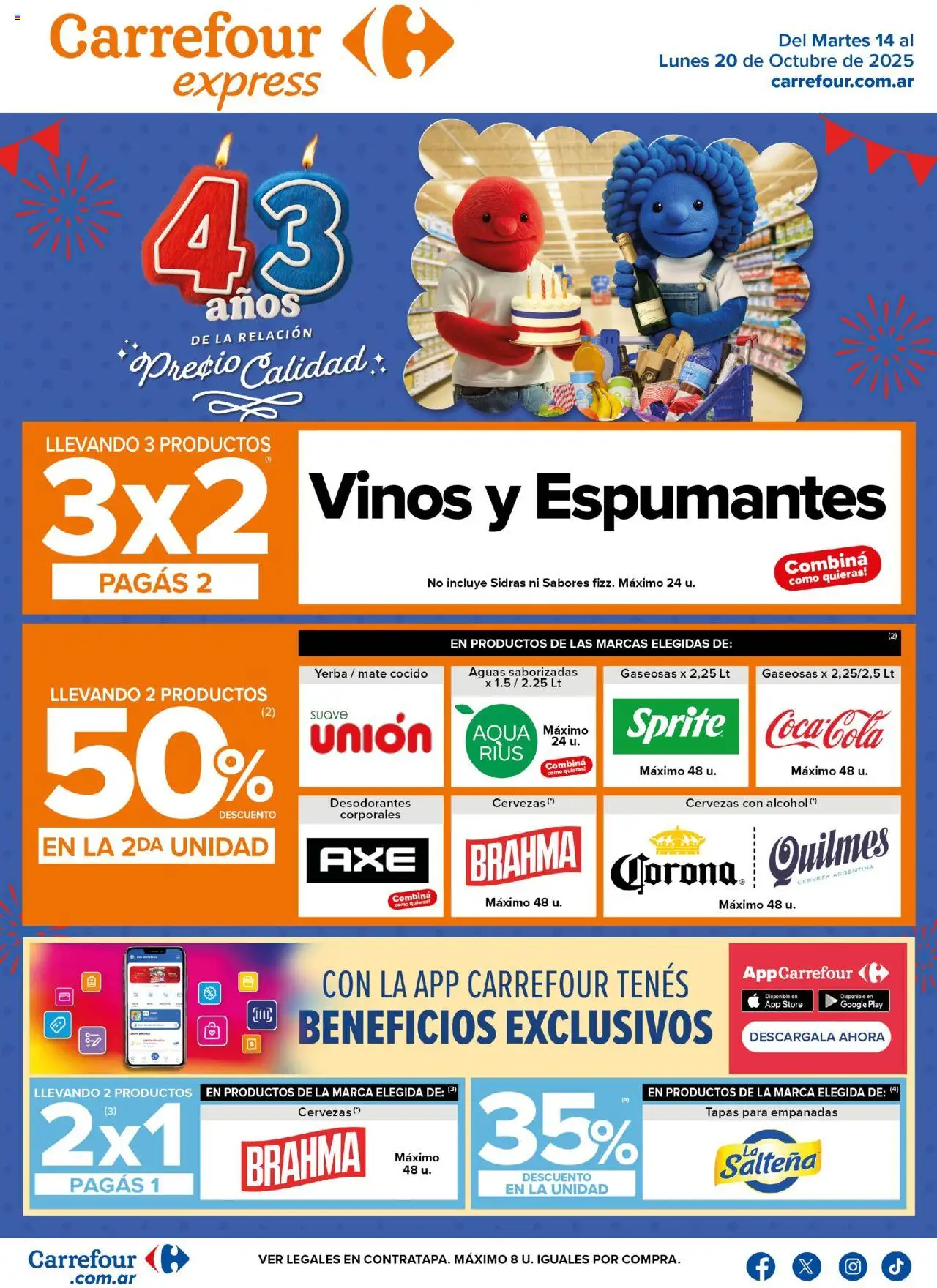 Carrefour ofertas -  Mendoza │ válido desde el 14.10.2025 | Página: 1 | Productos: Mate, Yerba, Cerveza, Mate cocido