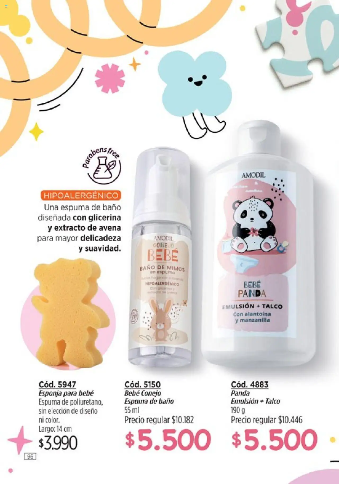 Catálogo Amodil Campaña 16 │ válido desde el 01.10.2025 | Página: 96 | Productos: Baño, Avena, Espuma de baño, Espuma