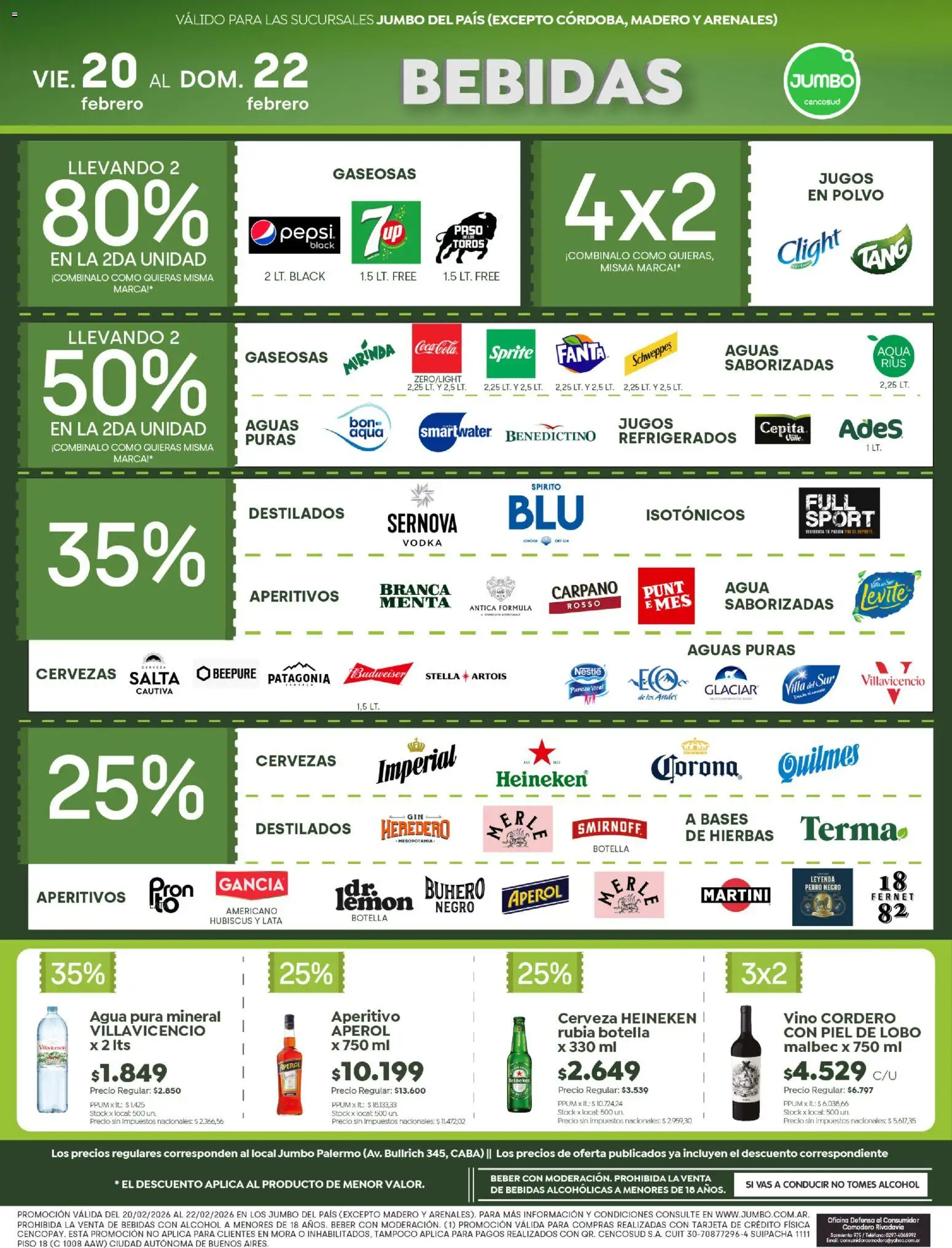 Jumbo ofertas │ válido desde el 20.02.2026 | Página: 5 | Productos: Teléfono, Agua, Vino, Cerveza