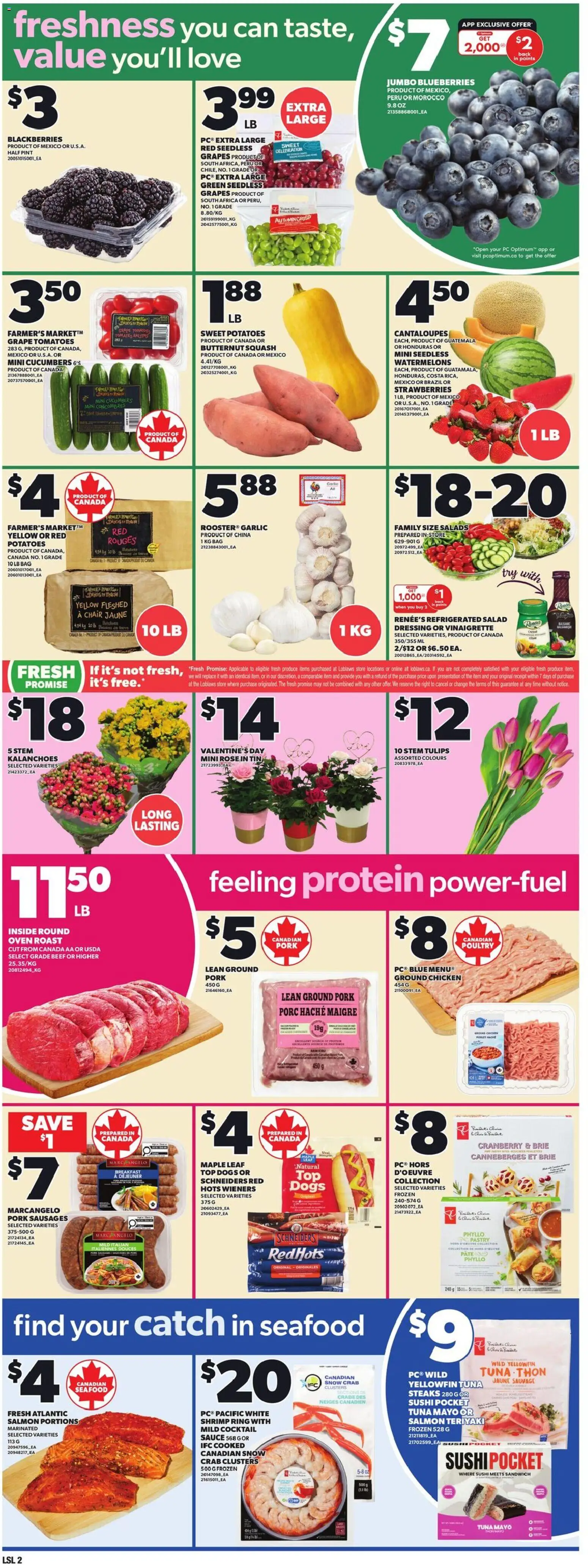 Loblaws flyer valid from 05.02.2026 | Page: 5 | Products: Beef, Bag, Chicken, Pork