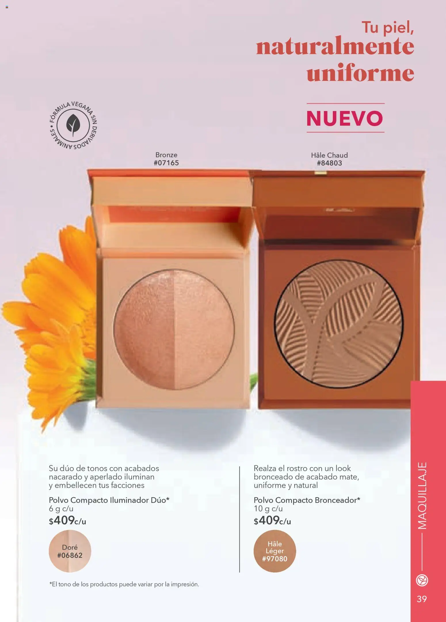 Nuevas ofertas de Yves Rocher válidas en toda la República Mexicana desde el 24.03.2026. ¡Encuentra las mejores ofertas en Yves Rocher campaña 5 2026! | Página: 39 | Productos: Iluminador, Polvo compacto, Maquillaje, Polvo