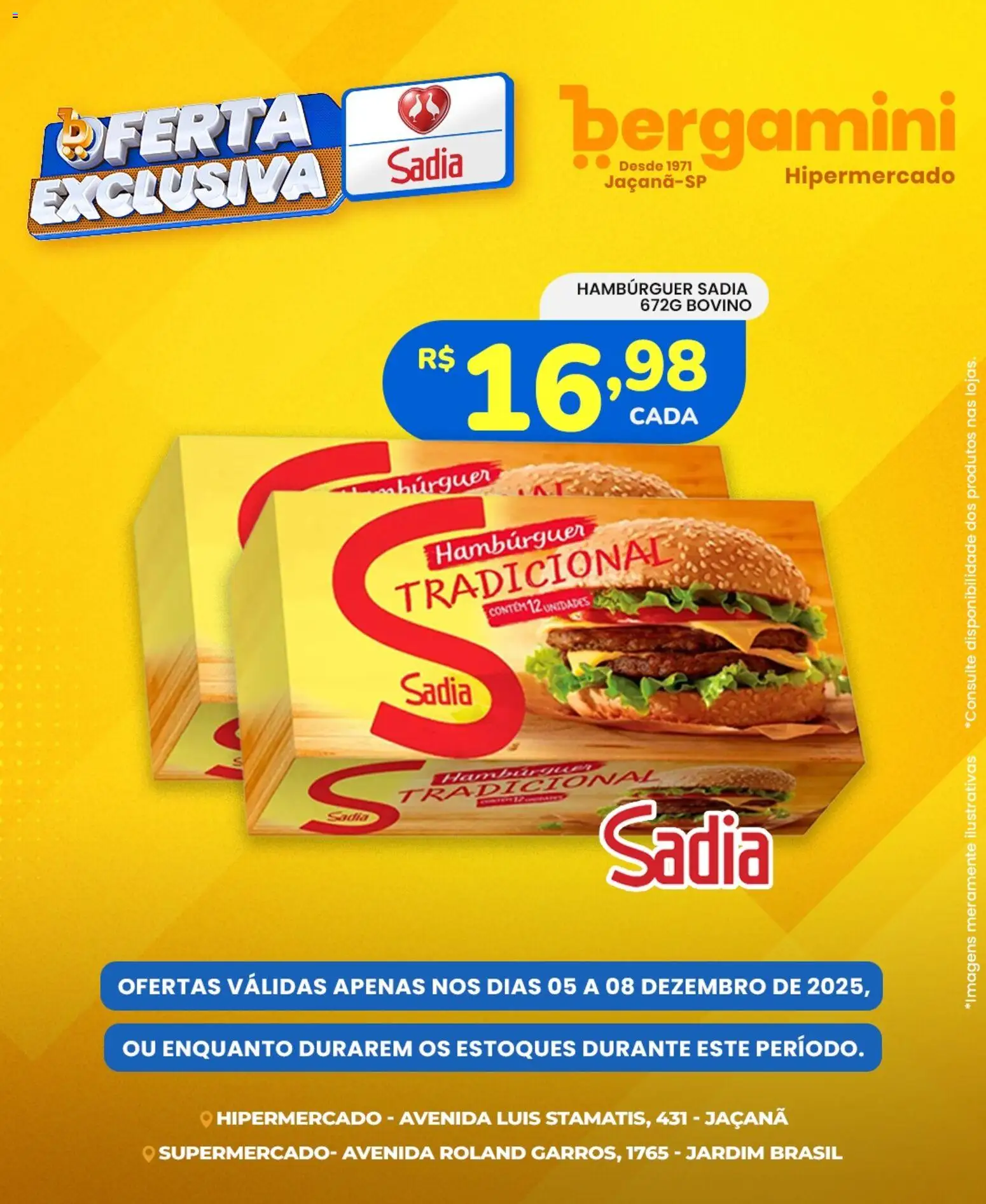 Supermercado Bergamini Folheto - válido de 05.12.2025 | Página: 5 | Produtos: Hambúrguer
