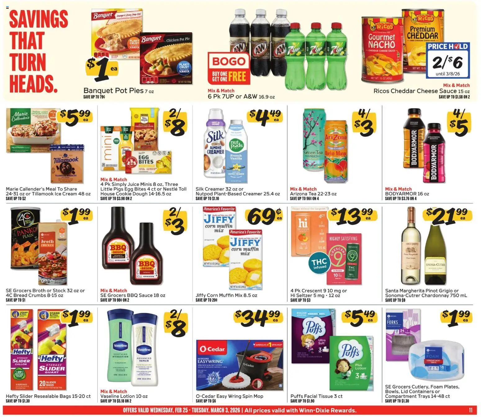 Winn Dixie Weekly Ad - valid from 25.02.2026 | Page: 11 | Products: Coffee, Juice, Cream, Sauce