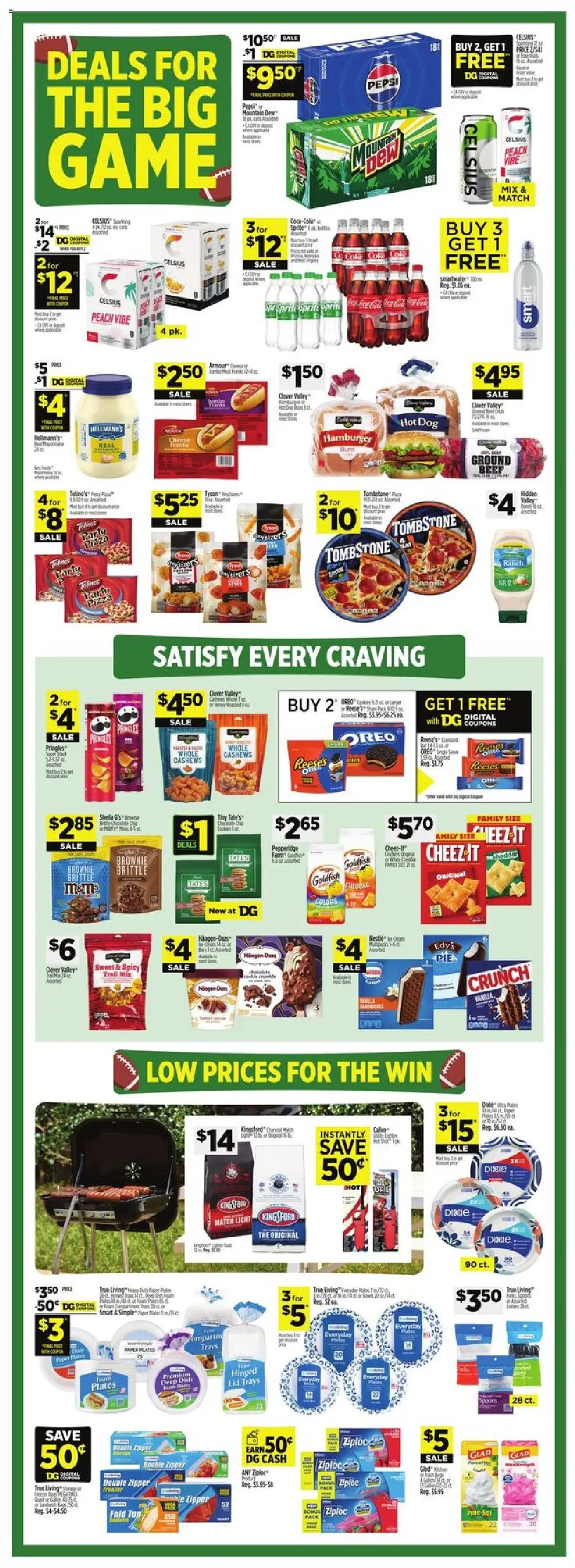 Dollar General Weekly Ad - TX - valid from 05.10.2025 | Page: 3 | Products: Pizza, Beef, Peach, Game