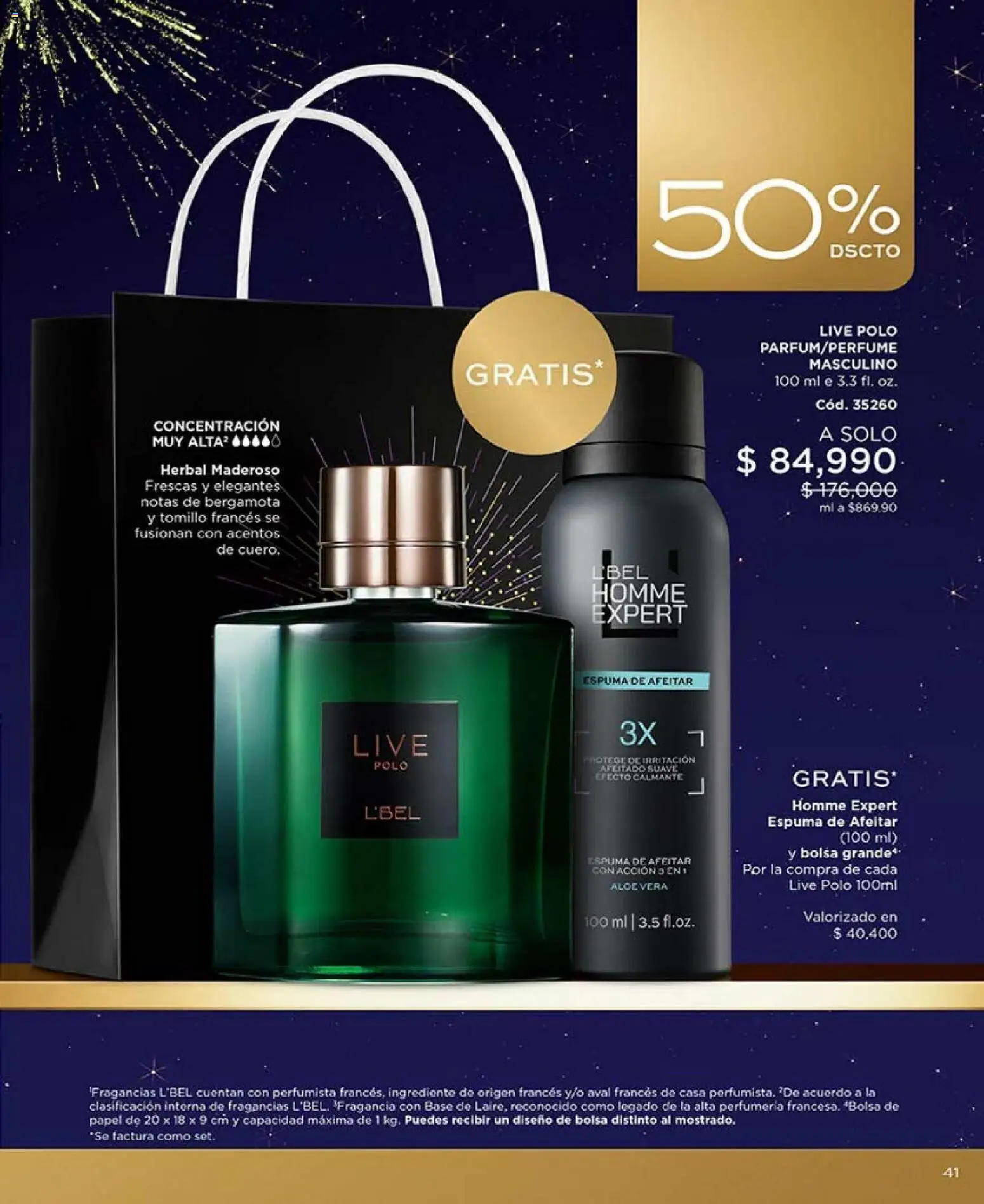 L'Bel revista - valida desde el 01.01.2026 | Página: 41 | Productos: Espuma, Bolsa, Espuma de afeitar, Loción tonificante