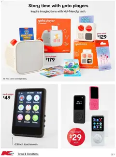 Preview of Kmart catalogue School Holidays - valid from 02.04.2026 | Page: 37 | Products: Picture, Mp4, Player, Recorder