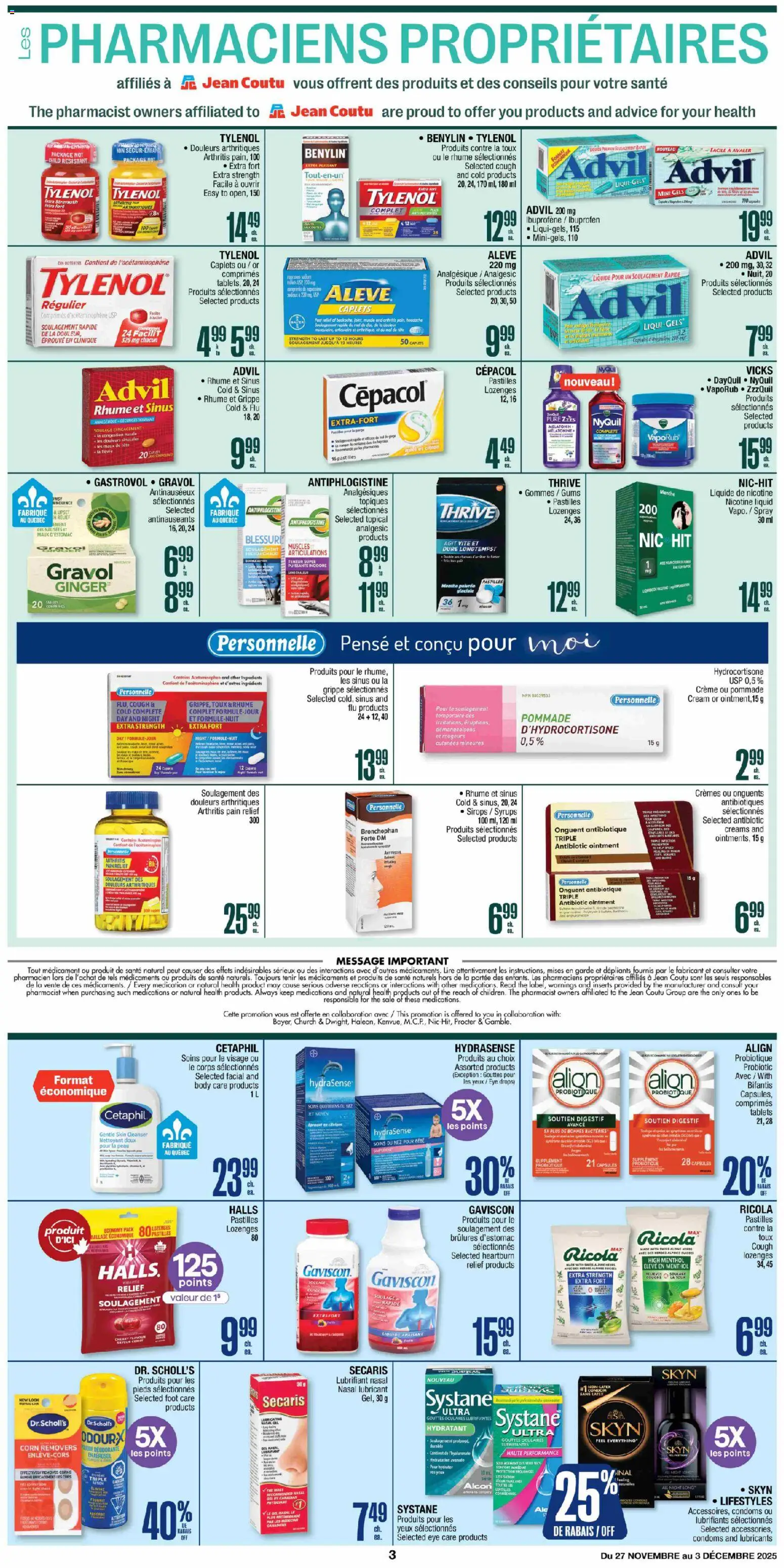 Jean Coutu flyer valid from 27.11.2025 | Page: 3 | Products: Cream