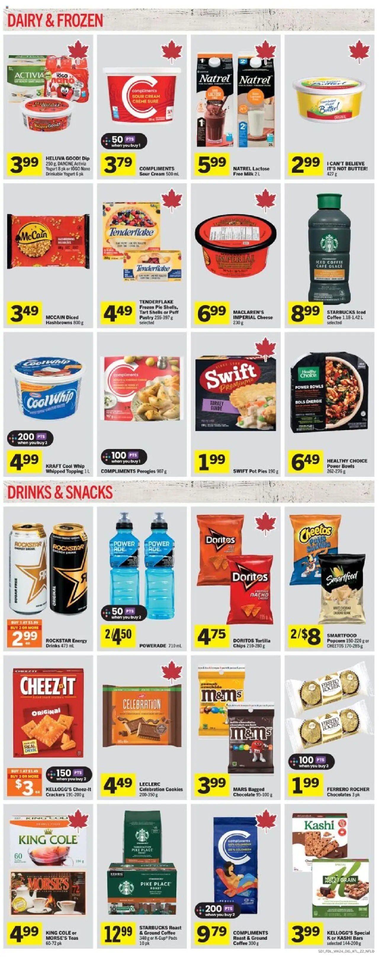 Foodland flyer valid from 09.10.2025 | Page: 5 | Products: Cream, Turkey, Yogurt, Coffee
