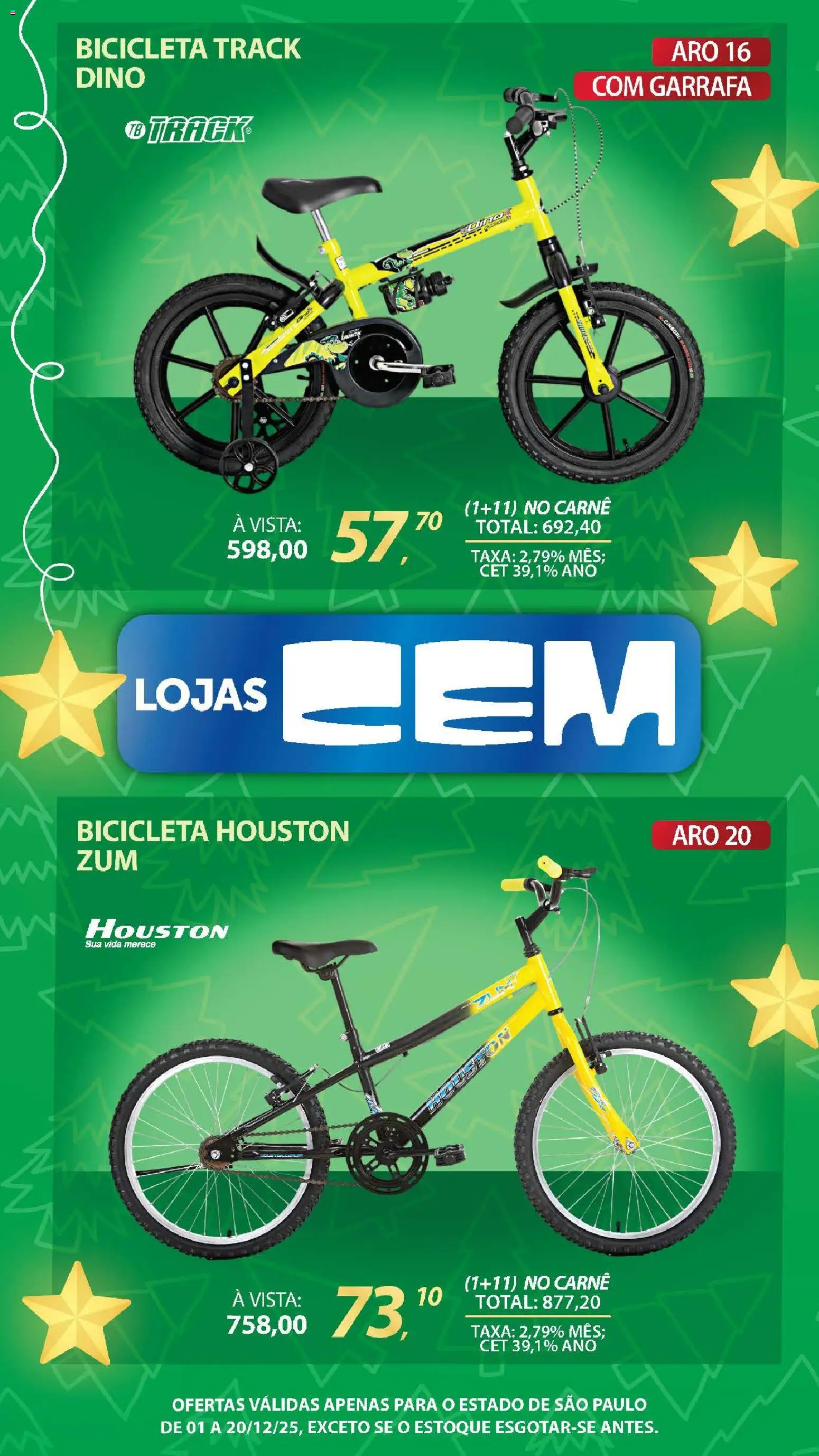 Lojas Cem Folheto - válido de 01.12.2025 | Página: 111 | Produtos: Bicicleta, Carne