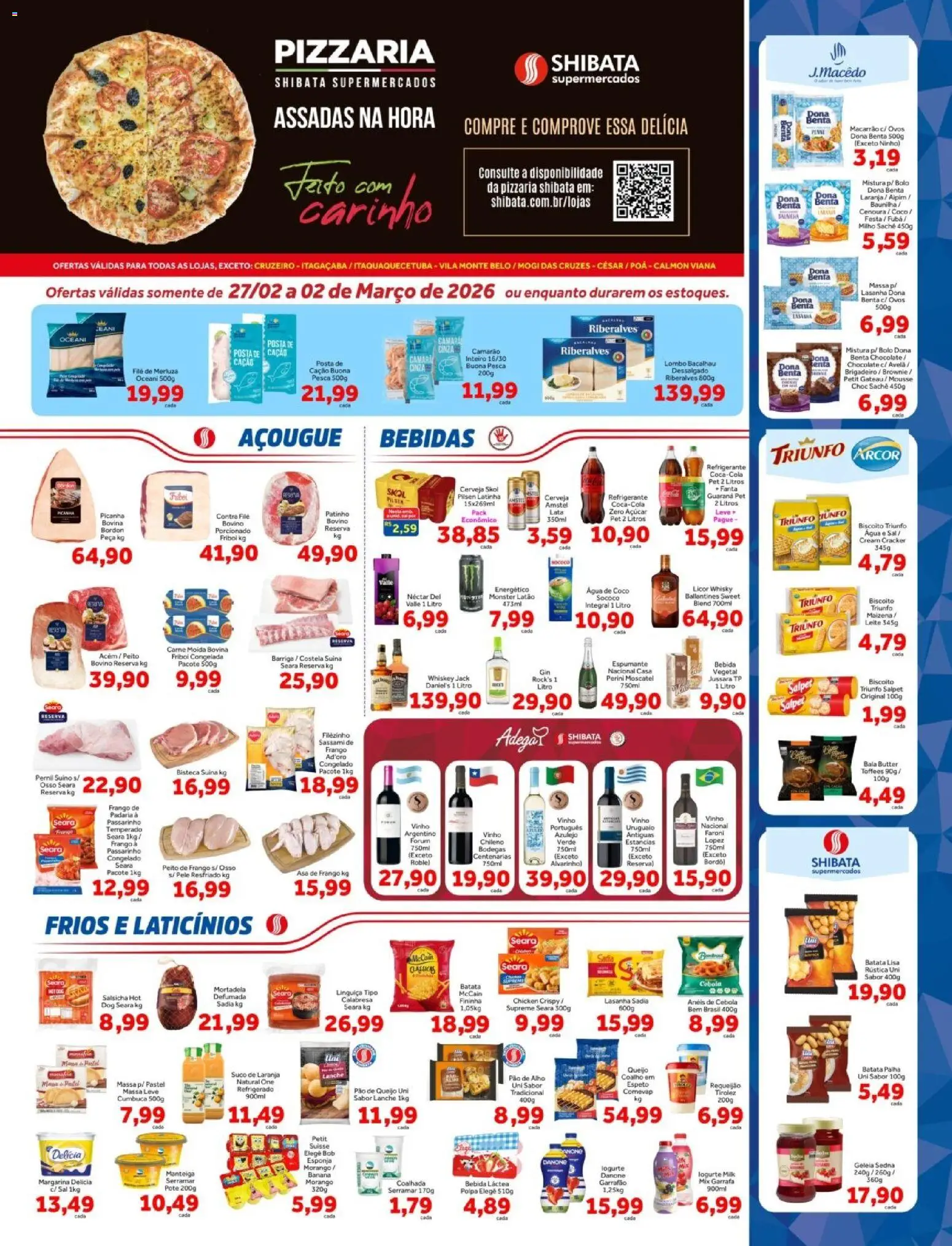 Shibata Folheto - válido de 27.02.2026 | Página: 1 | Produtos: Espumante, Licor, Pernil, Geleia