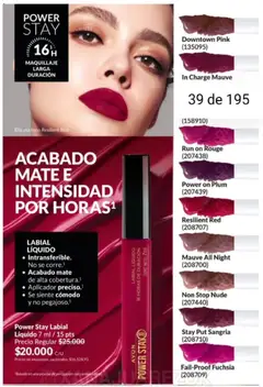 Vista previa Catálogo AVON Campaña 1/2026 válido desde el 01.01.2026 | Página: 33 | Productos: Mate, Maquillaje