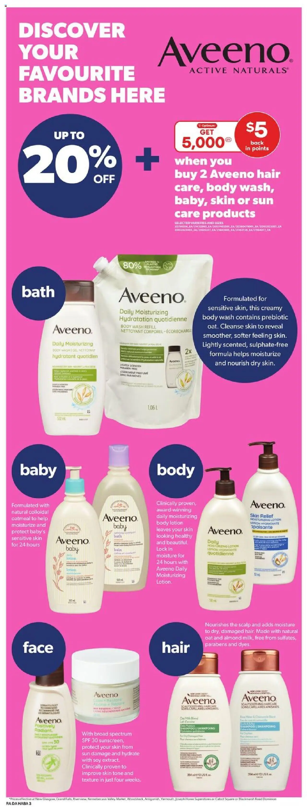 Atlantic Superstore flyer valid from 09.10.2025 | Page: 22 | Products: Shampoo, Body lotion, Body wash, Bath