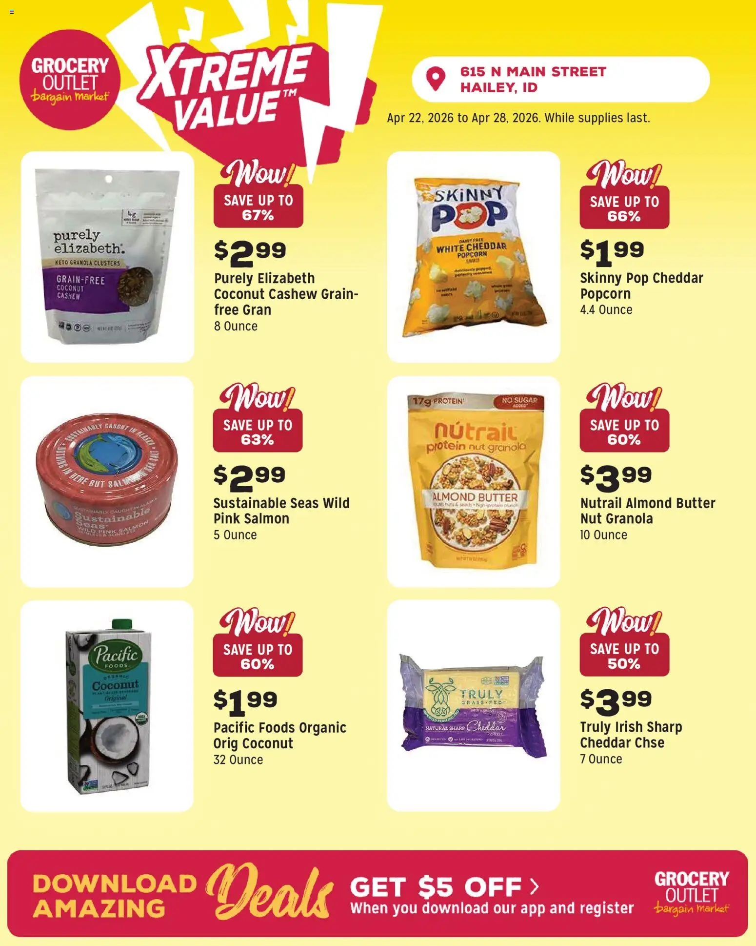 Grocery Outlet Weekly Ad - ID - valid from 22.04.2026 | Page: 5 | Products: Butter, Sugar