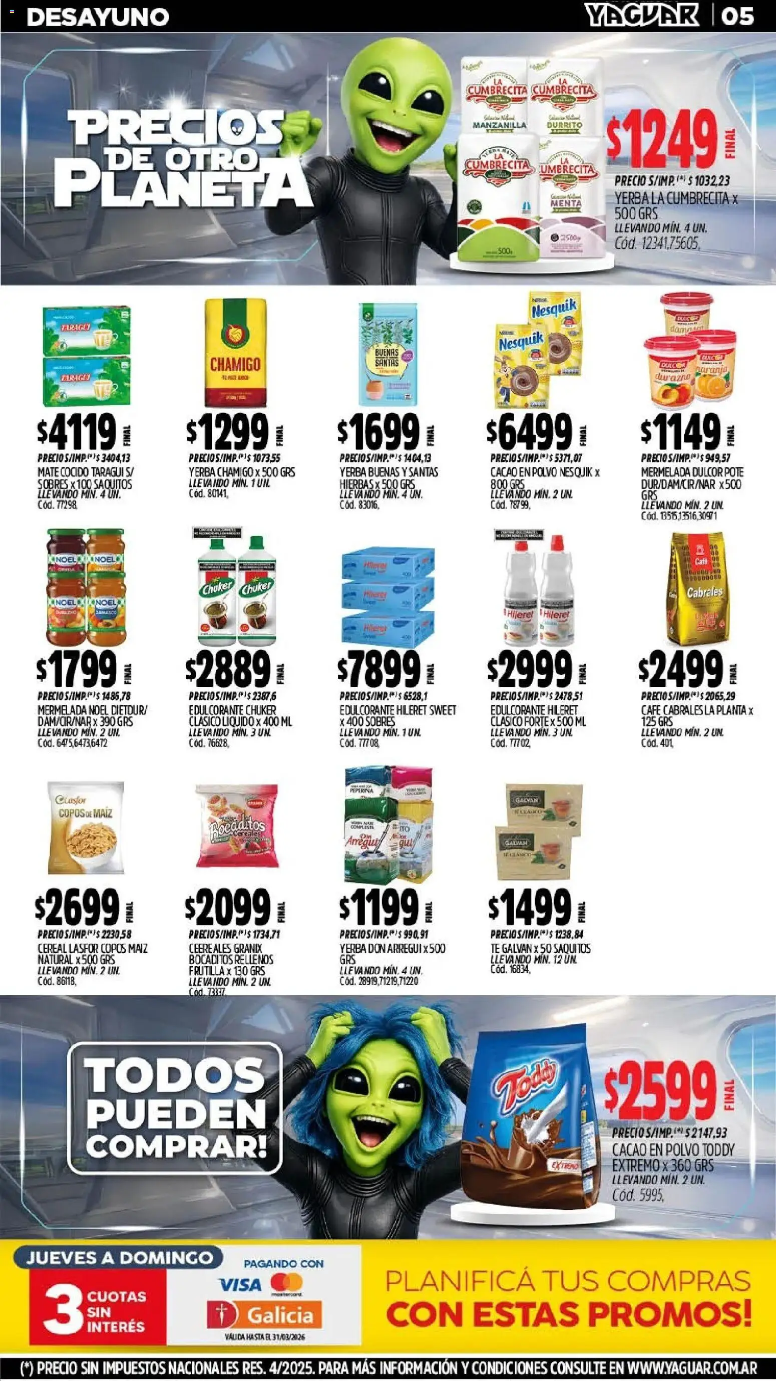 Yaguar - Oferta Semanal San Juan │ válido desde el 03.03.2026 | Página: 5 | Productos: Frutilla, Durazno, Maiz, Té