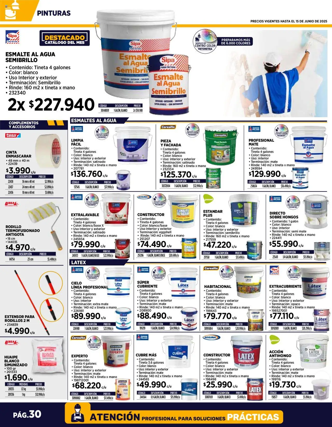 Construmart ofertas  │ válido desde el 10.06.2025 | Página: 30 | Productos: Agua, Mate, Sobre, Rodillo