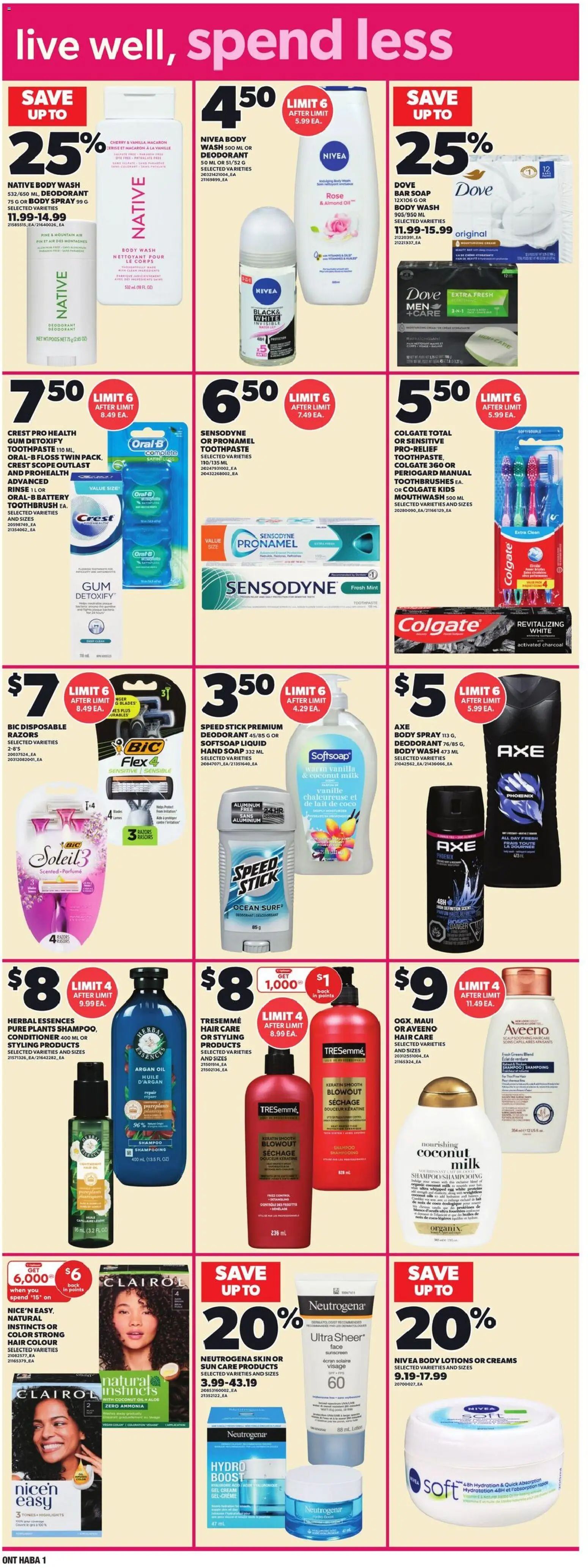 Loblaws flyer valid from 23.04.2026 | Page: 17 | Products: Soap, Deodorant, Milk, Oil