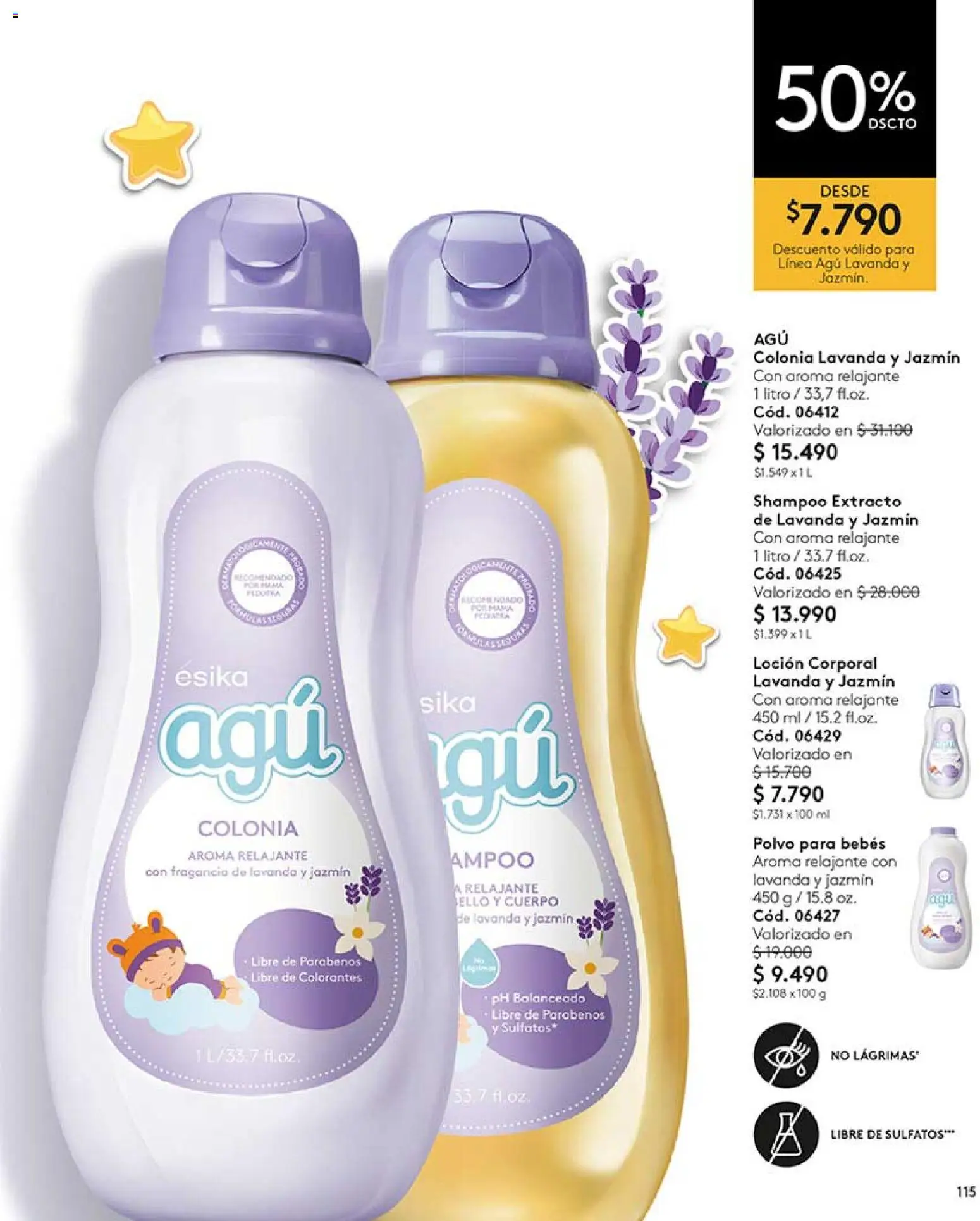 Catálogo Ésika Campaña x │ válido desde el 30.04.2026 | Página: 115 | Productos: Loción, Fragancia, Polvo, Shampoo