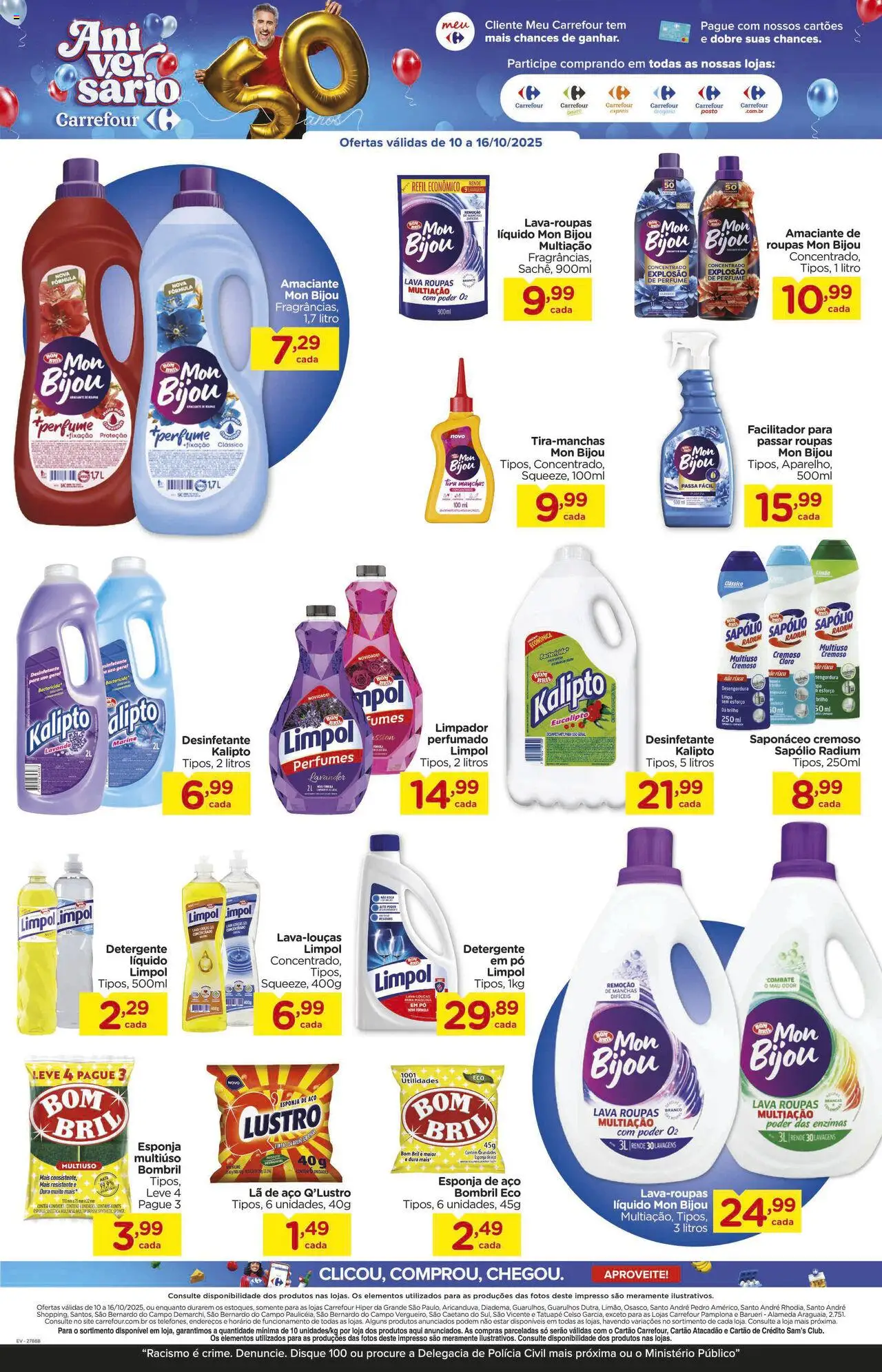 Carrefour Folheto - válido de 10.10.2025 | Página: 16 | Produtos: Esponja, Detergente, Perfumes, Desinfetante