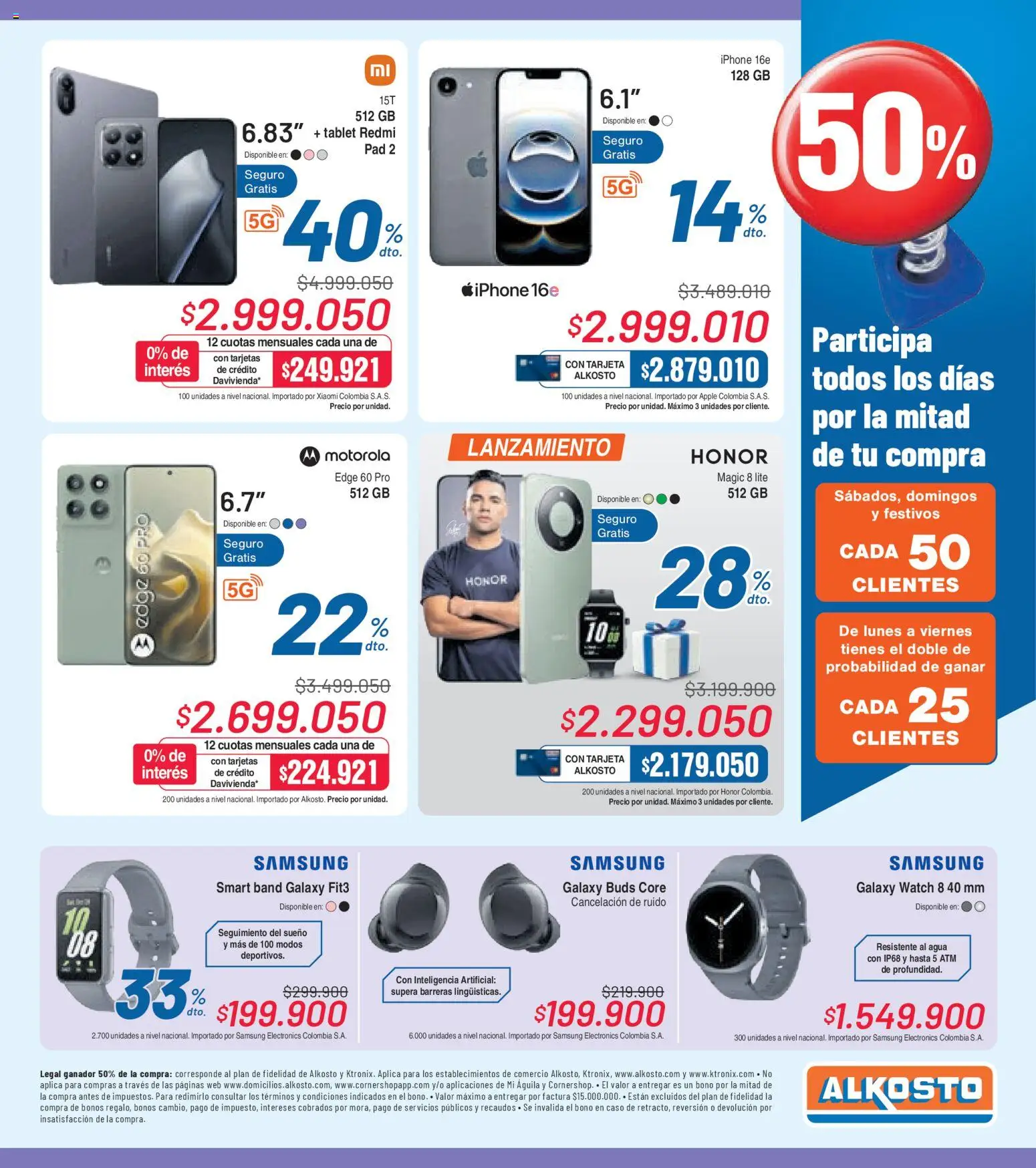 Alkosto revista - valida desde el 31.01.2026 | Página: 11 | Productos: Agua, Caso, Tablet