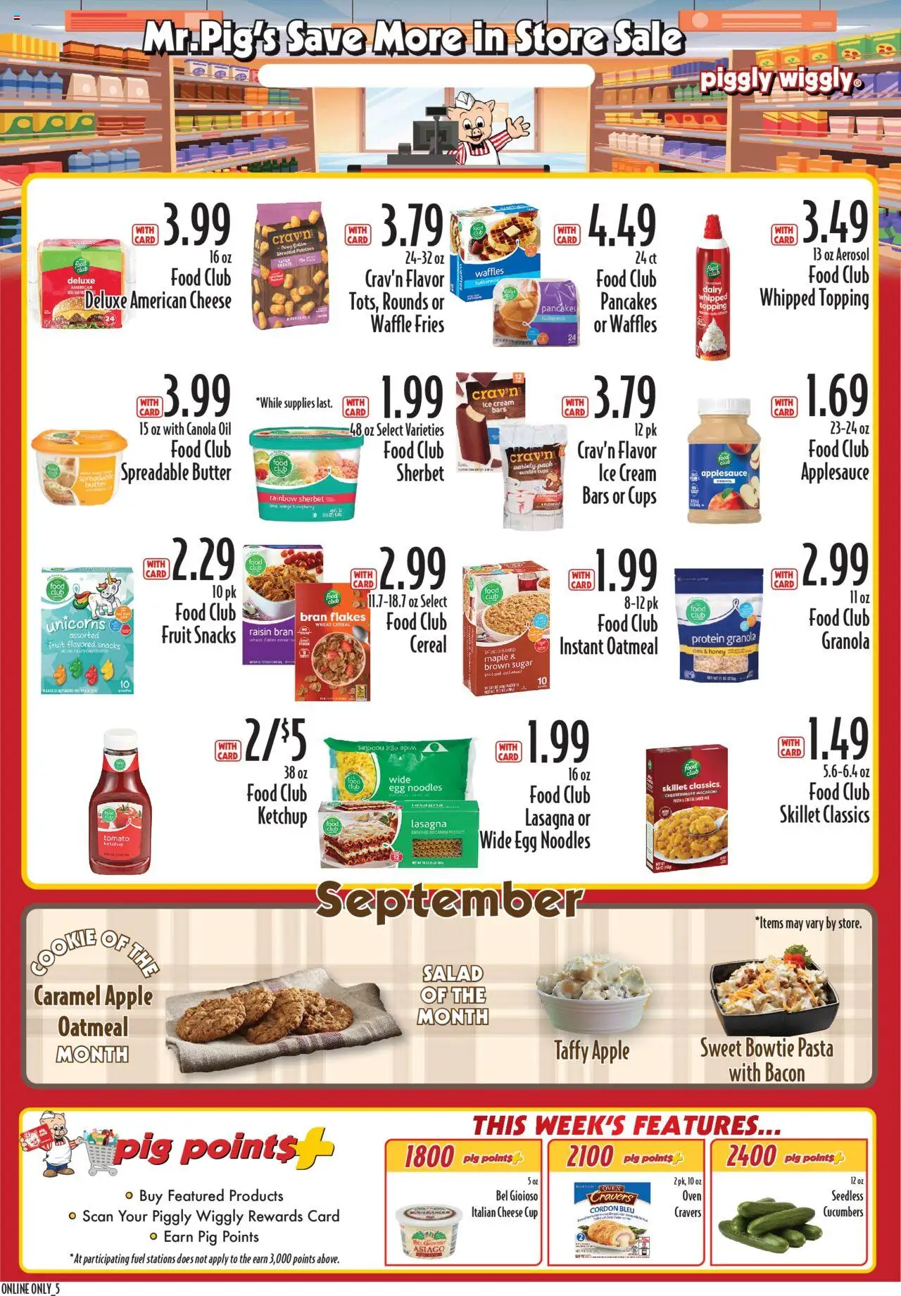 Piggly Wiggly Weekly Ad - WI - valid from 03.09.2025 | Page: 5 | Products: Skillet, Cream, Cucumbers, Flakes