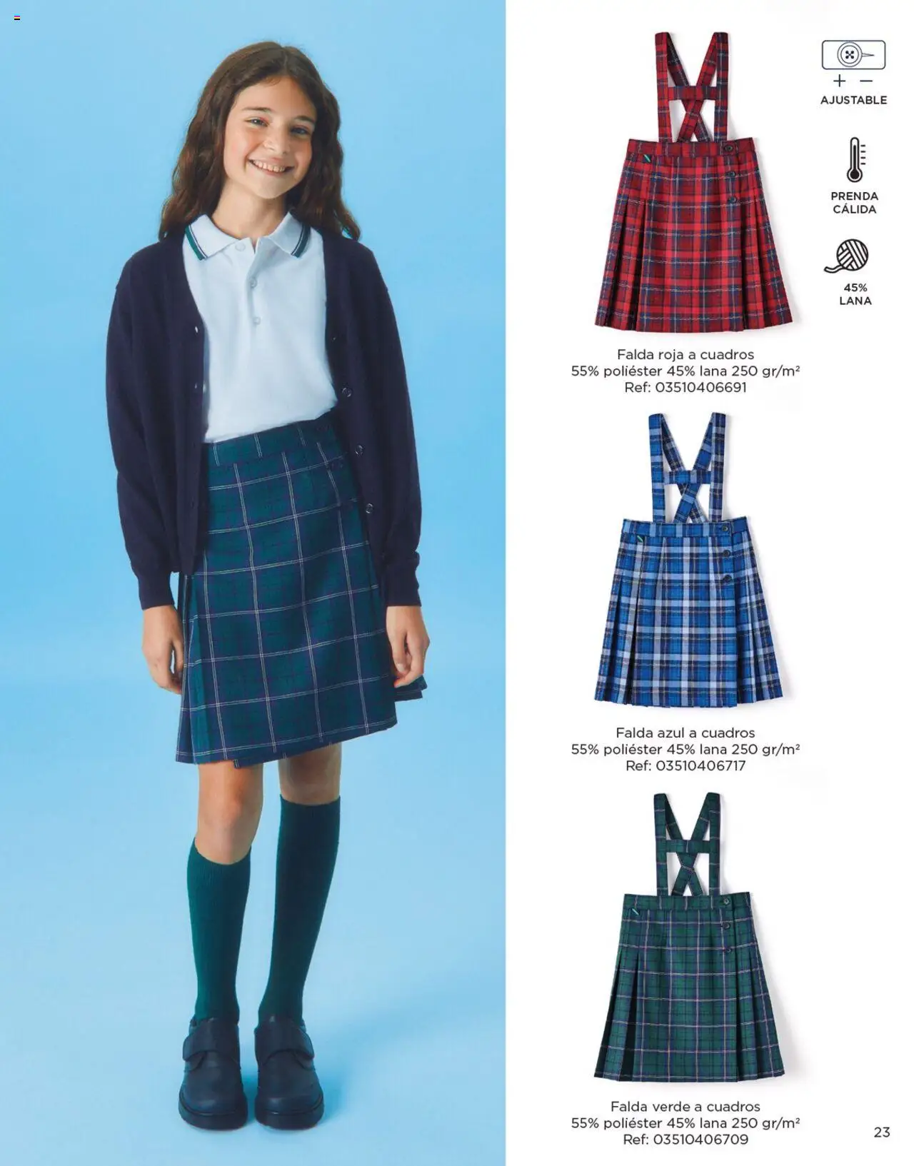 Nuevas ofertas de El Corte Inglés válidas en toda la República Mexicana desde el 04.04.2025. ¡Encuentra las mejores ofertas en El Corte Inglés catálogo Colección Uniformes 2024! | Página: 23 | Productos: Falda