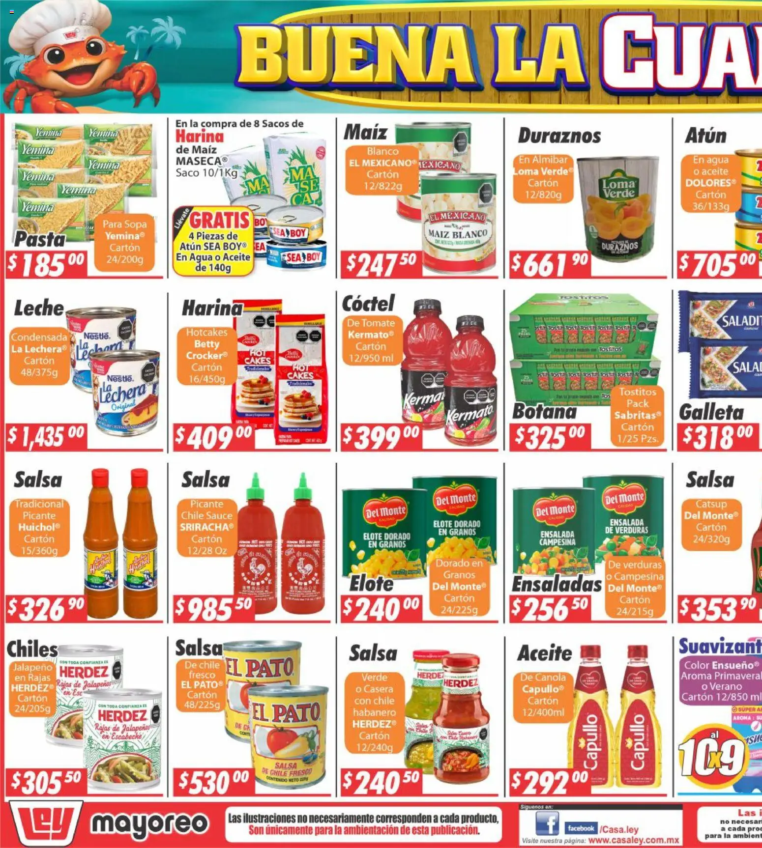 Nuevas ofertas de Casa Ley válidas en toda la República Mexicana desde el 09.03.2026. ¡Encuentra las mejores ofertas en Casa Ley folleto Frontera! | Página: 5 | Productos: Maíz, Sopa, Aceite, Pasta