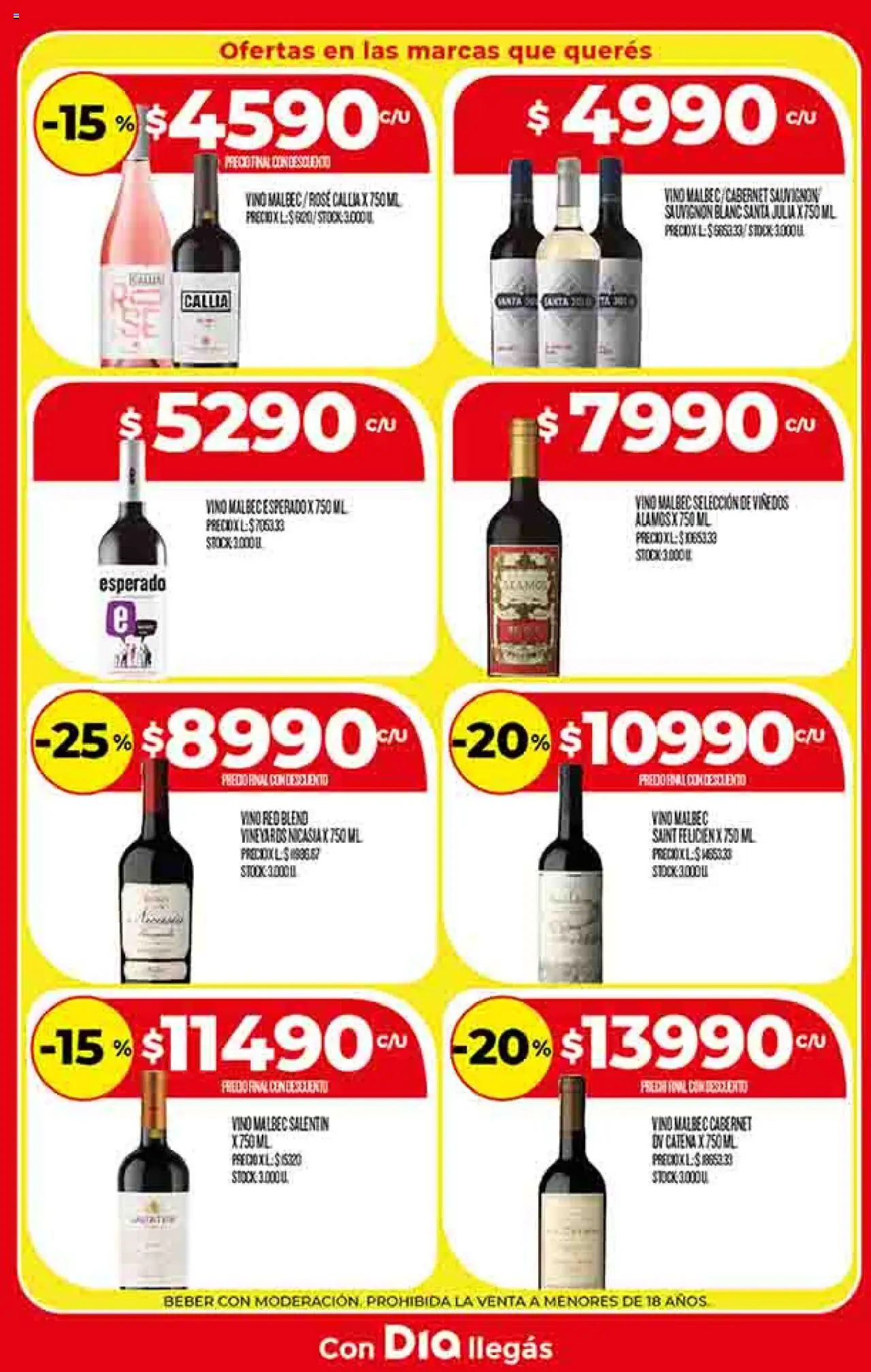 Supermercado DIA Ofertas │ válido desde el 13.08.2025 | Página: 17 | Productos: Vino