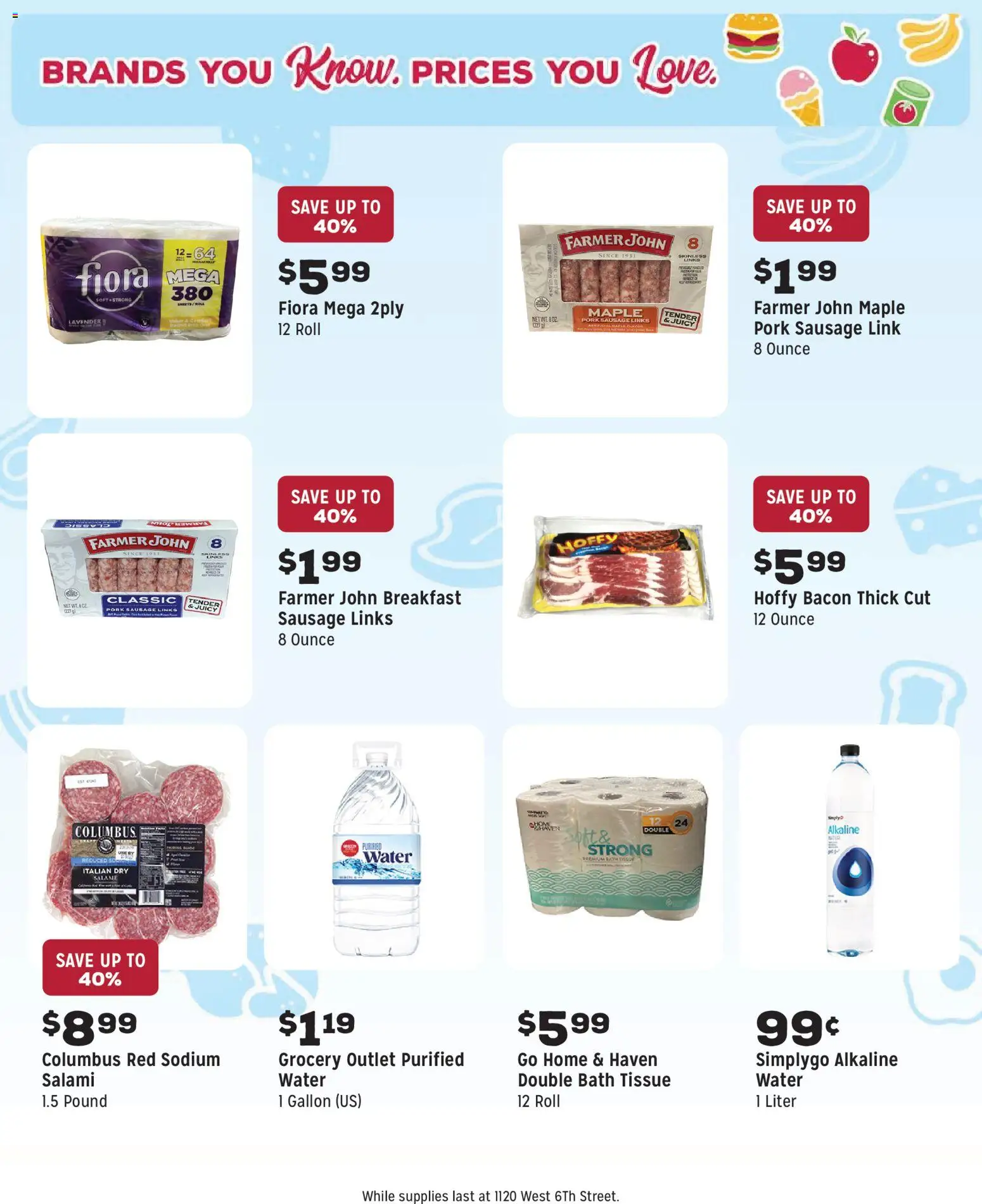 Grocery Outlet Weekly Ad - CA - valid from 12.11.2025 | Page: 12 | Products: Bath, Salami, Pork, Water
